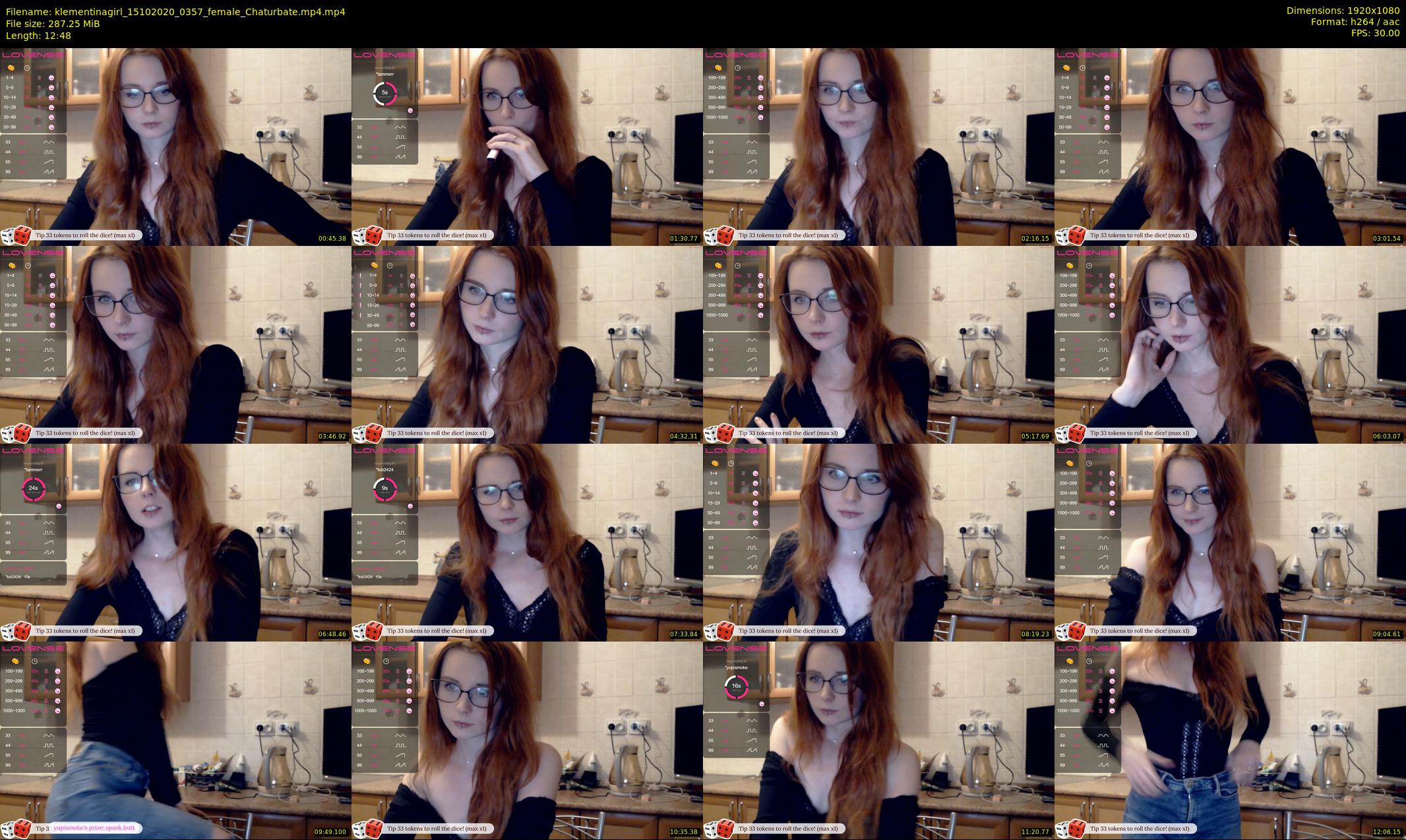 klementinagirl — 13 minute Chaturbate female cam show recording, 1080p, Oct 15, 2020