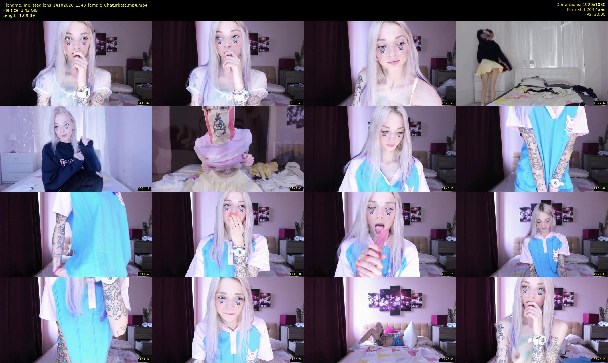 melissaallens — 70 minute Chaturbate female cam show recording, 1080p, Oct 14, 2020