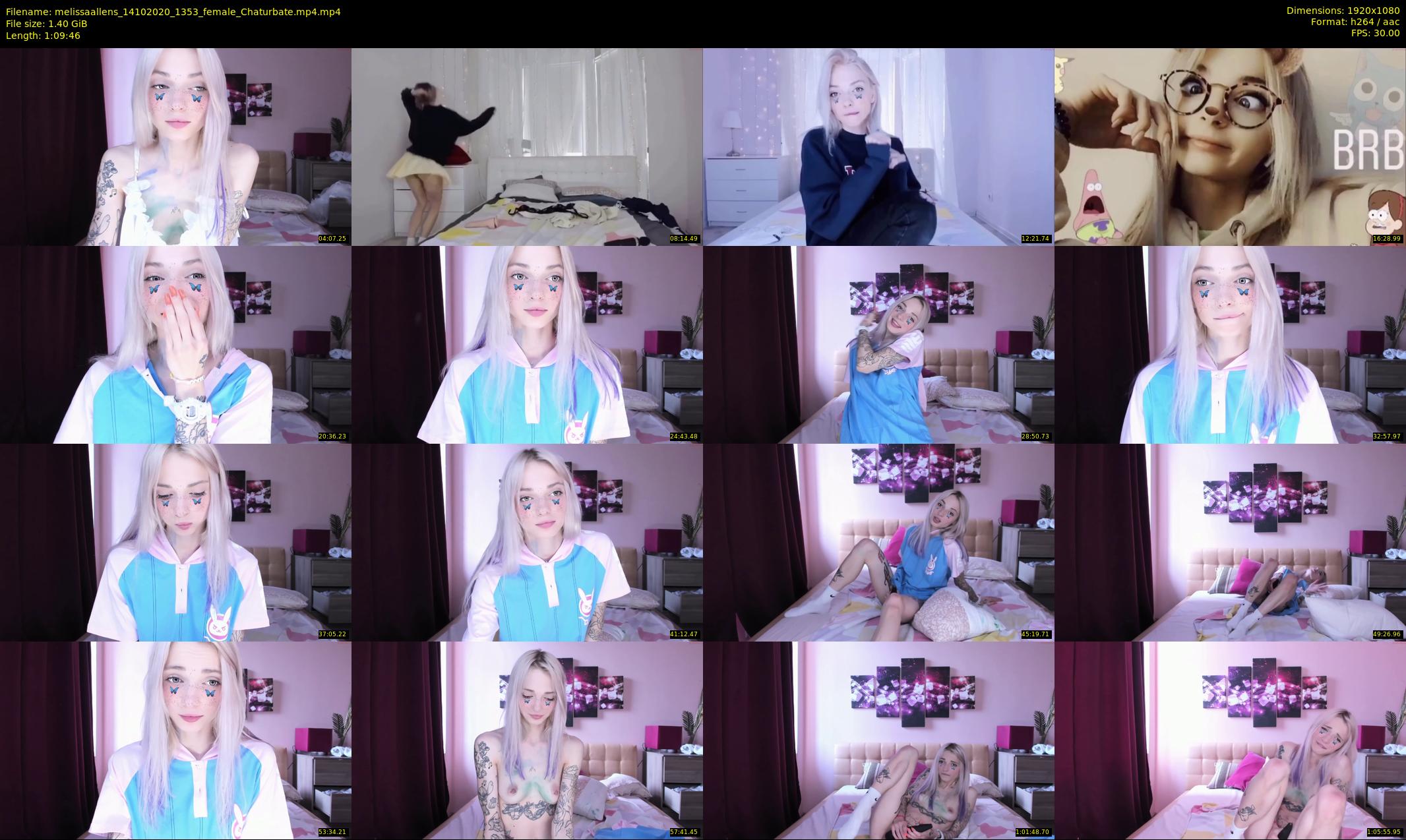 melissaallens — 70 minute Chaturbate female cam show recording, 1080p, Oct 14, 2020