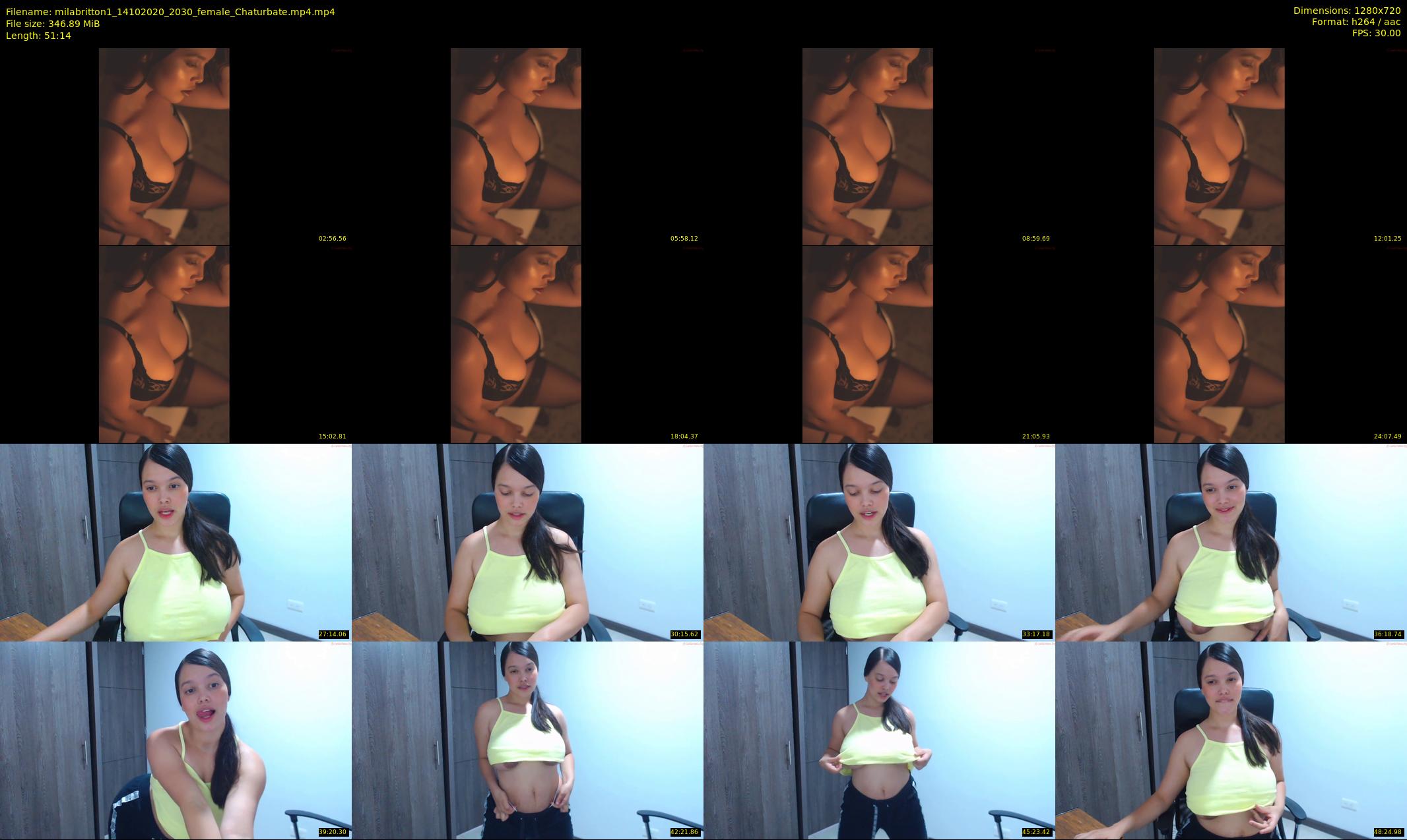 milabritton1 — 52 minute Chaturbate female cam show recording, 720p, Oct 14, 2020
