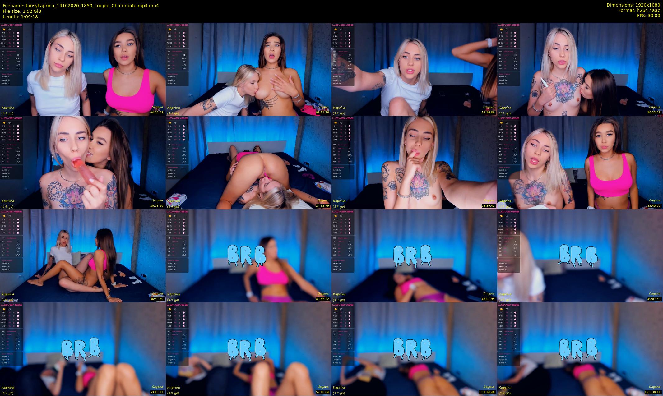 tonsykaprina — 70 minute Chaturbate couple cam show recording, 1080p, Oct 14, 2020