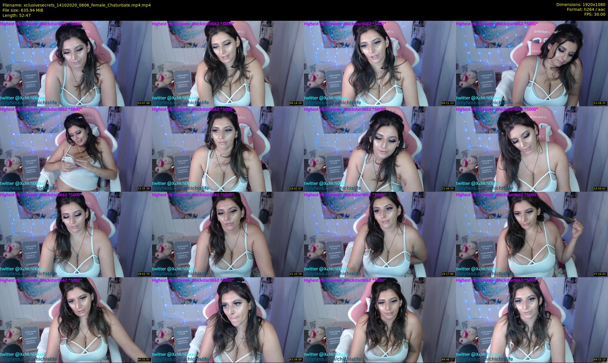 xclusivesecrets — 53 minute Chaturbate female cam show recording, 1080p, Oct 14, 2020