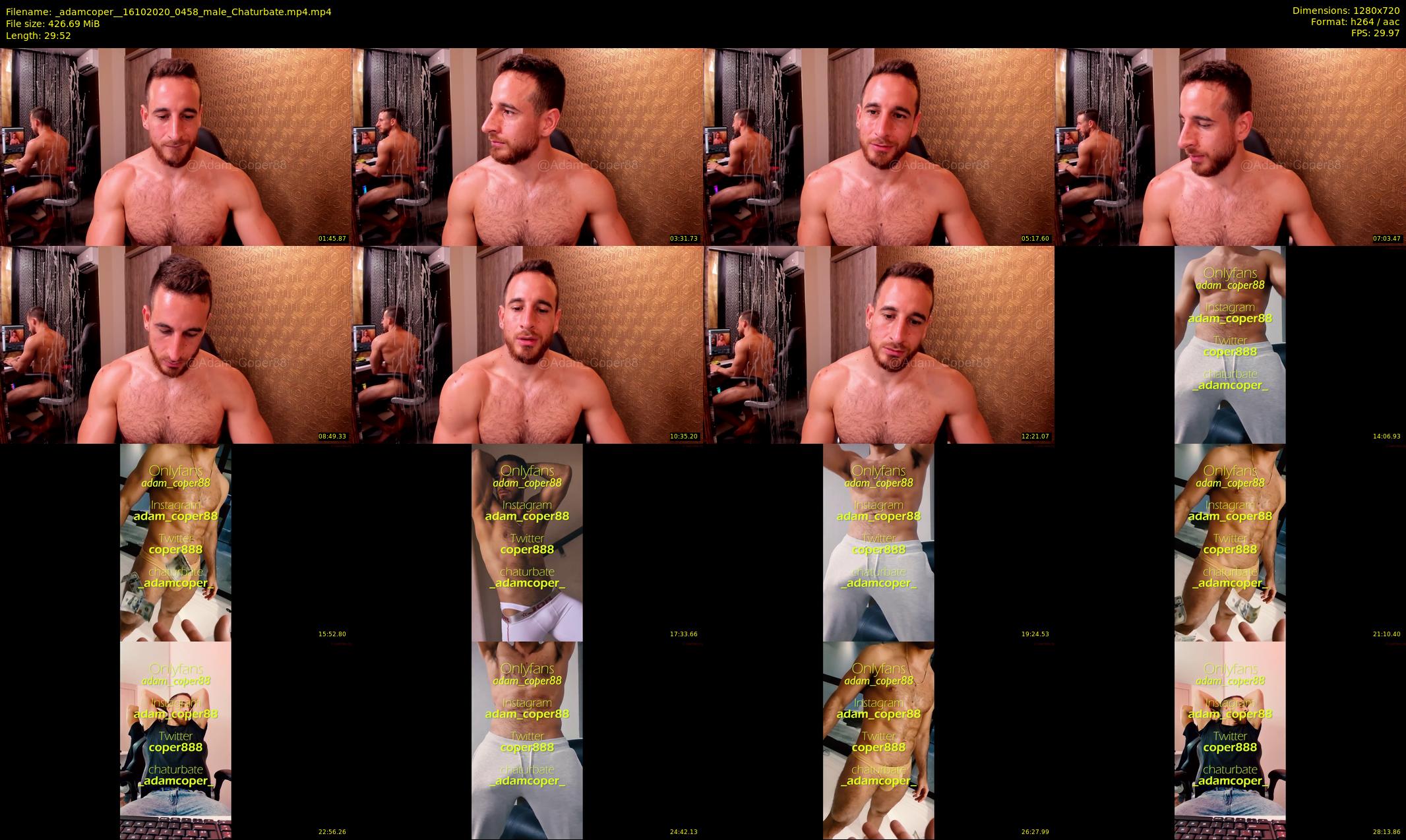 _adamcoper_ — 30 minute Chaturbate male cam show recording, 720p, Oct 16, 2020