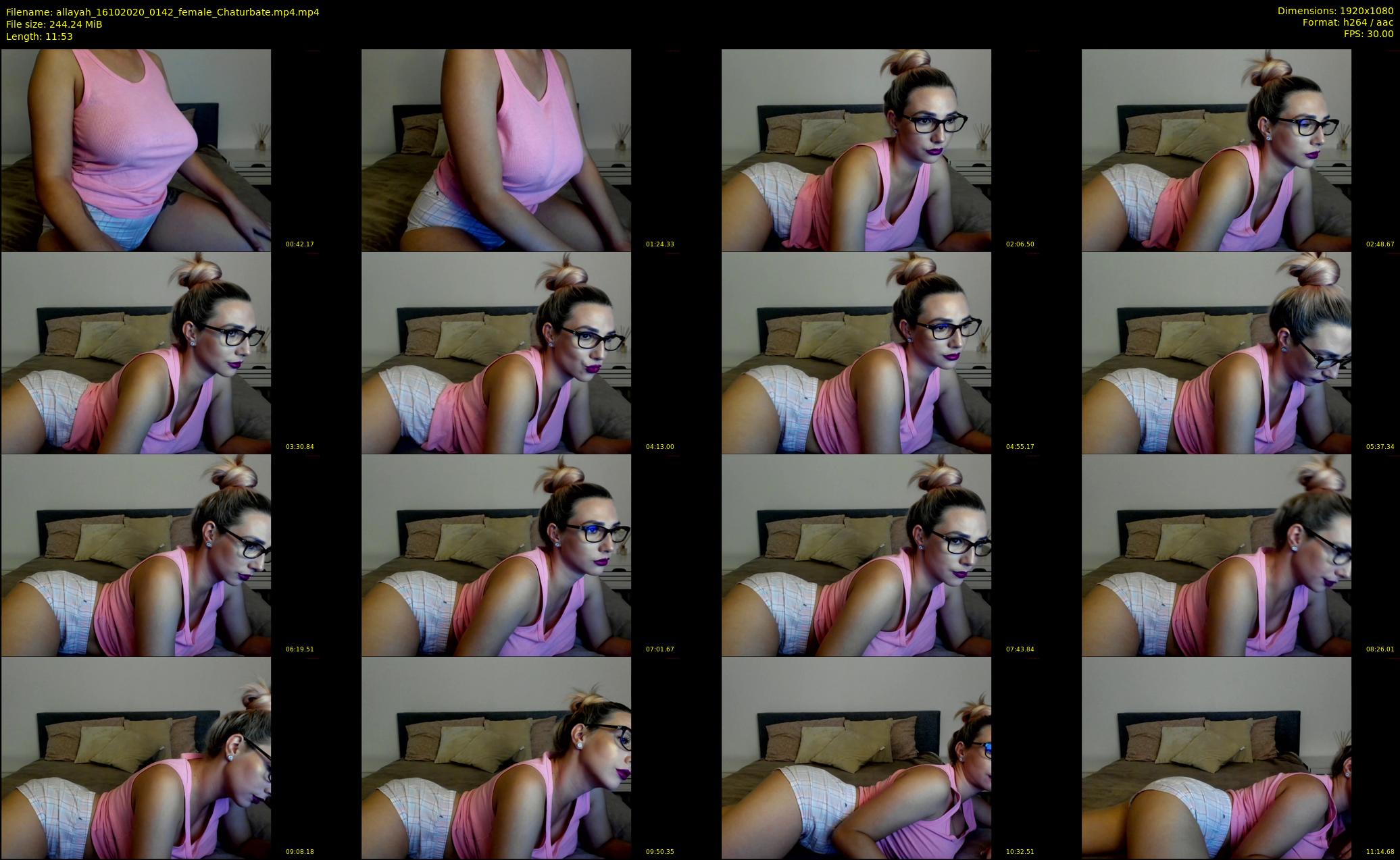 allayah — 12 minute Chaturbate female cam show recording, 1080p, Oct 16, 2020