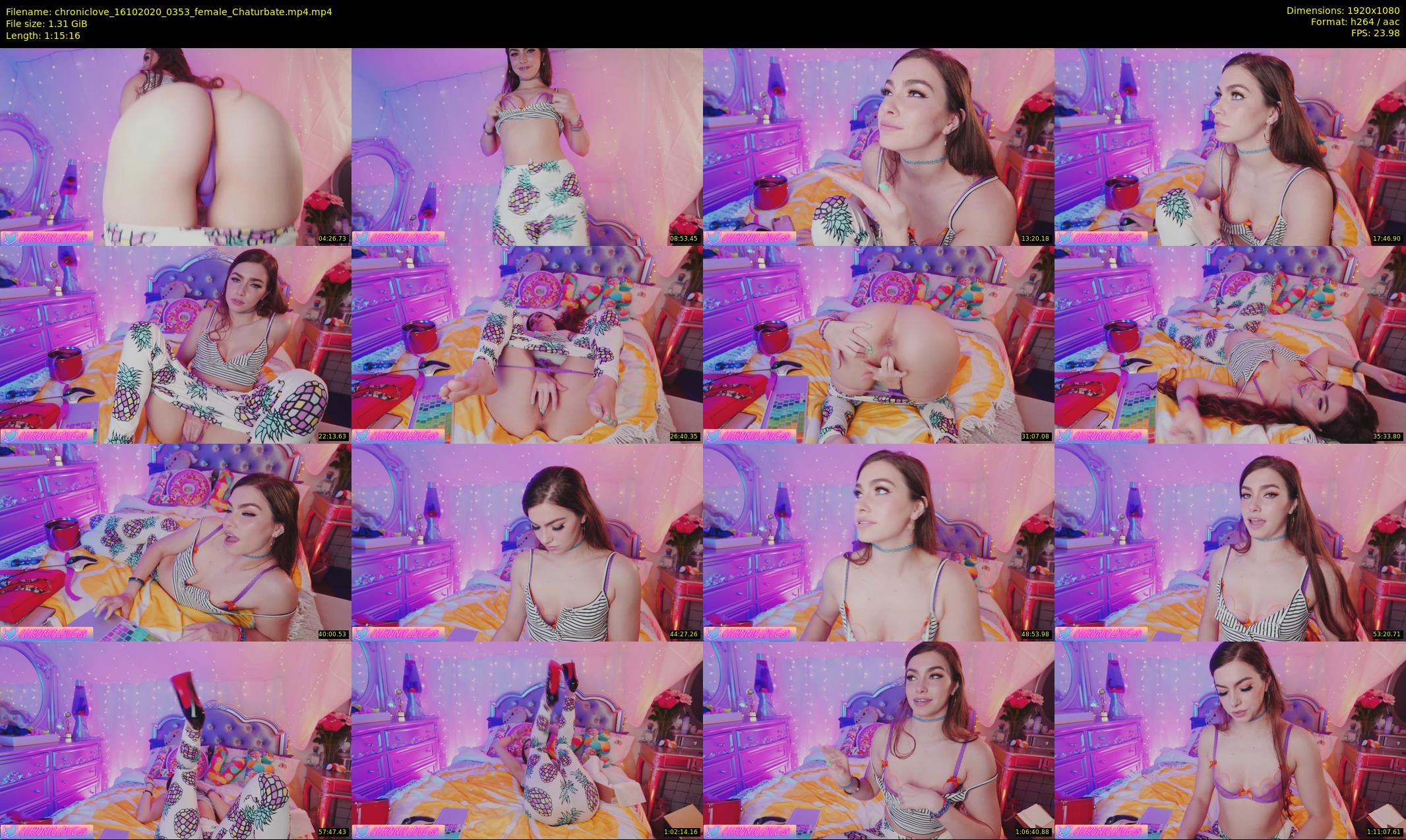 chroniclove — 76 minute Chaturbate female cam show recording, 1080p, Oct 16, 2020