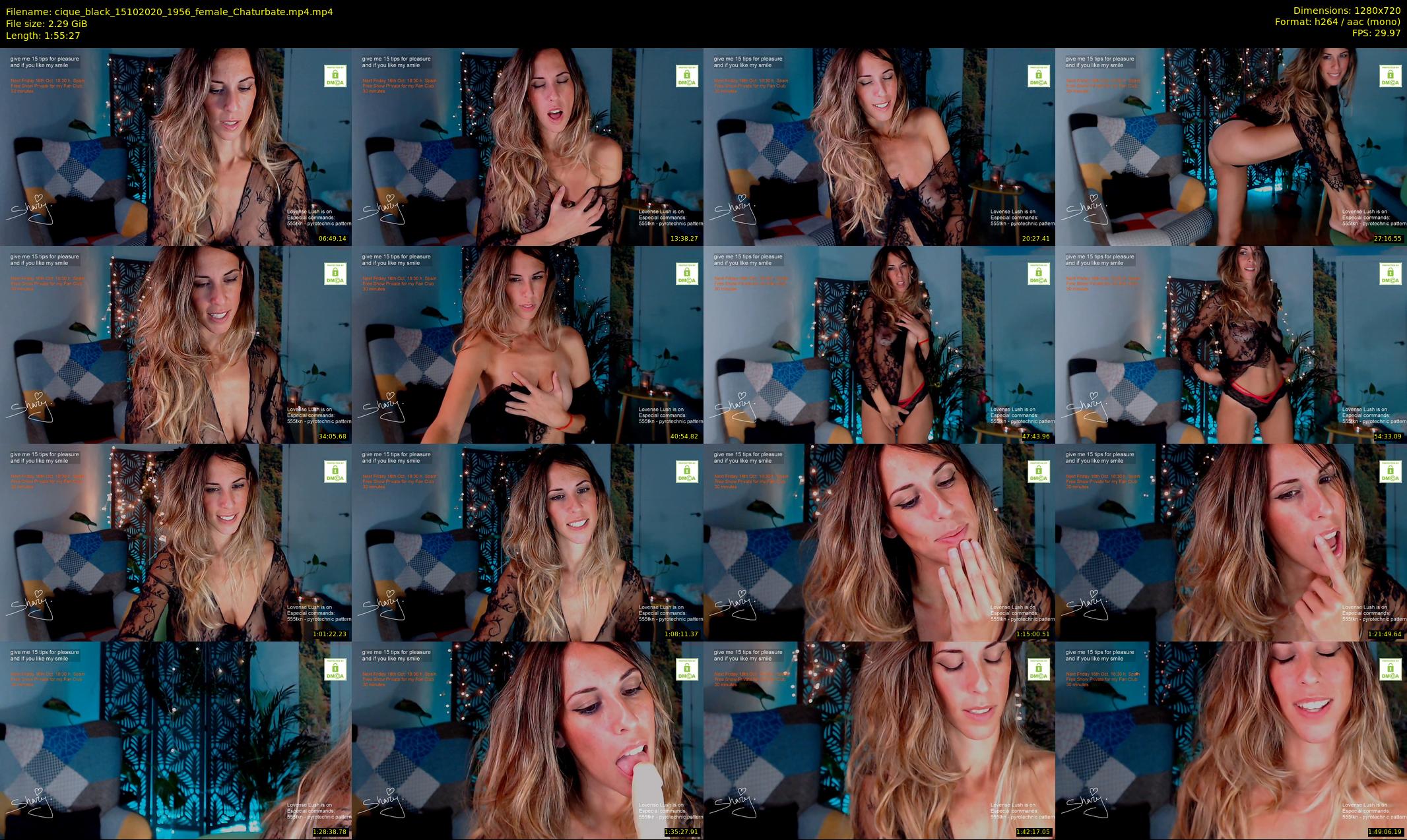 cique_black — 116 minute Chaturbate female cam show recording, 720p, Oct 15, 2020