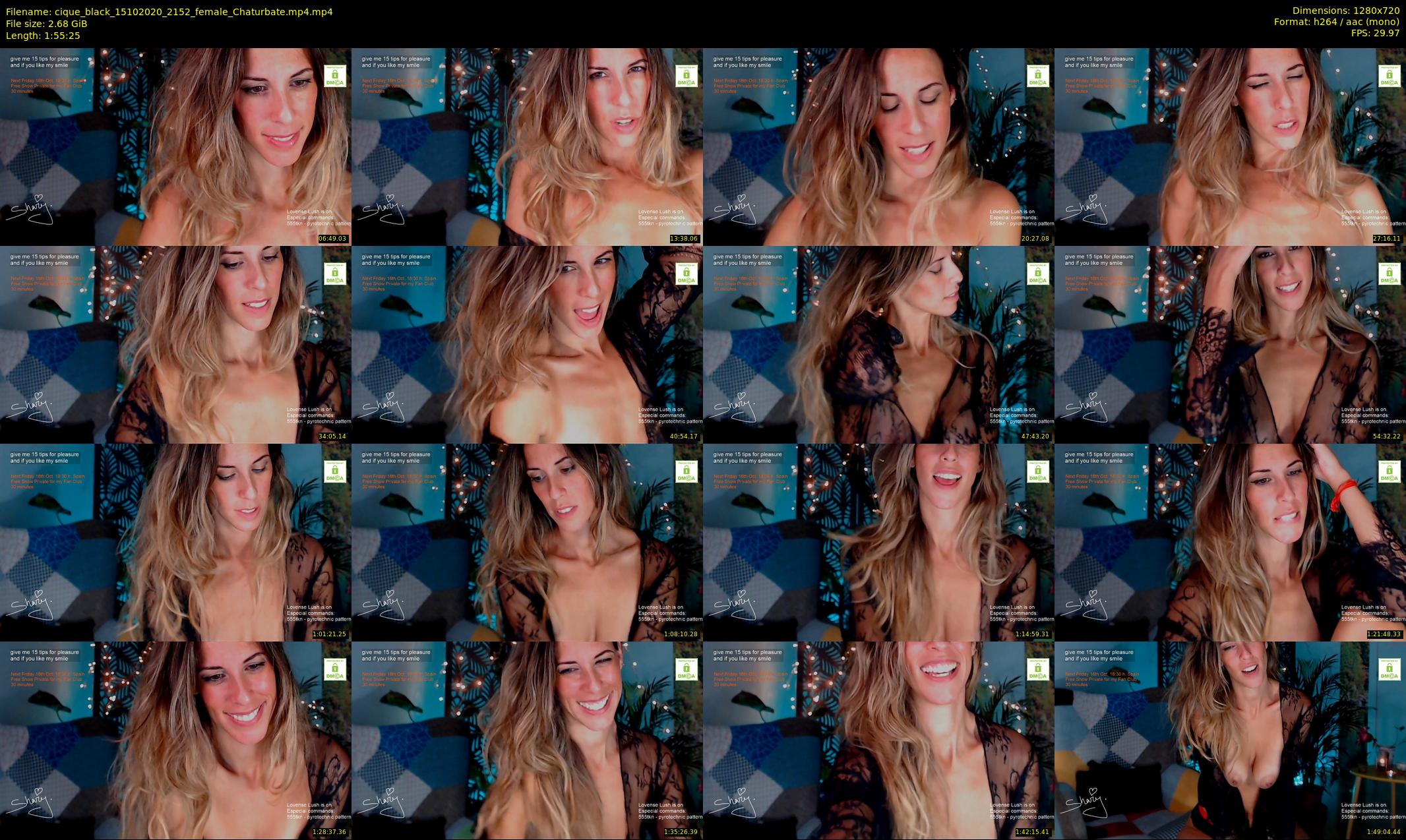 cique_black — 116 minute Chaturbate female cam show recording, 720p, Oct 15, 2020