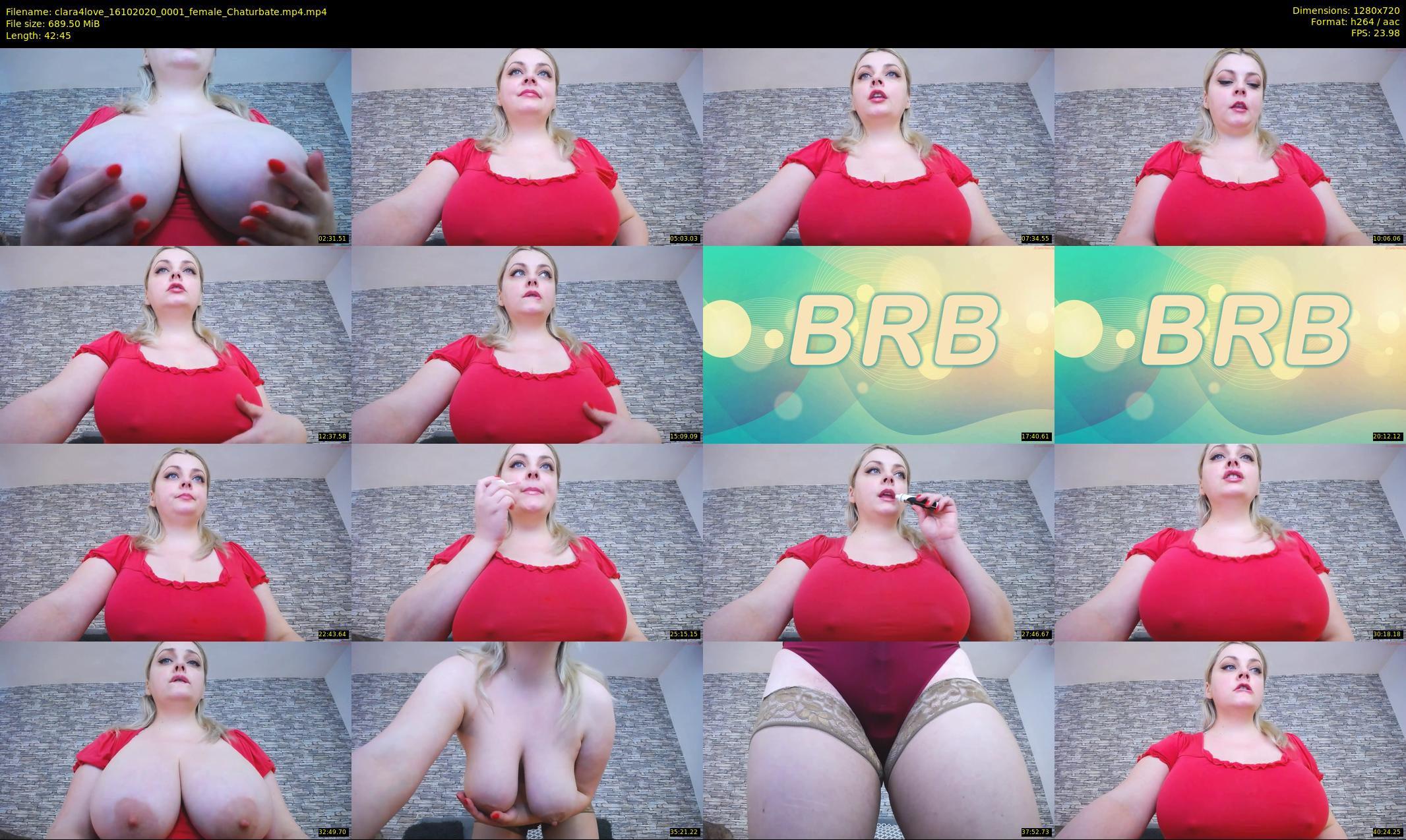 clara4love — 43 minute Chaturbate female cam show recording, 720p, Oct 16, 2020