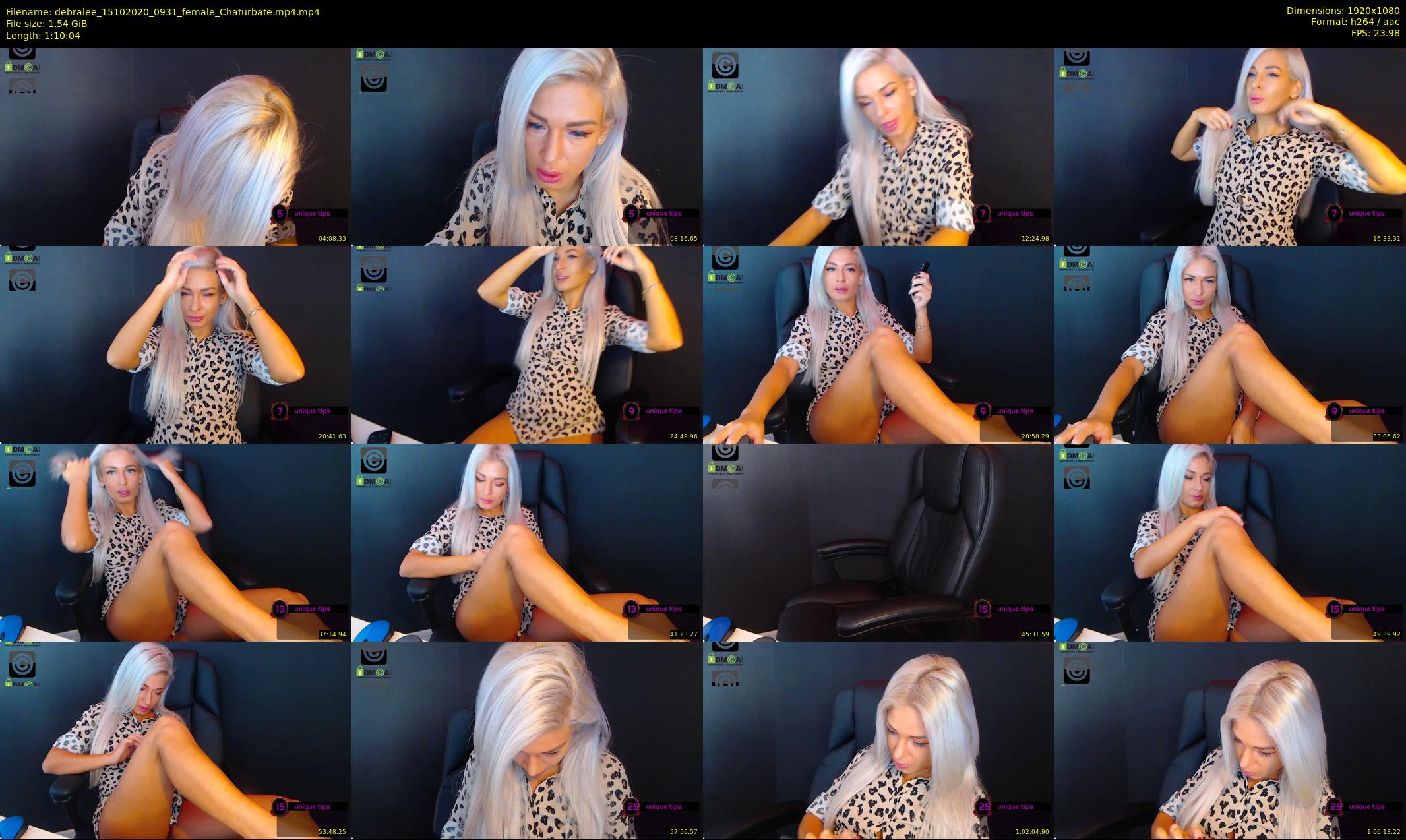debralee — 71 minute Chaturbate female cam show recording, 1080p, Oct 15, 2020