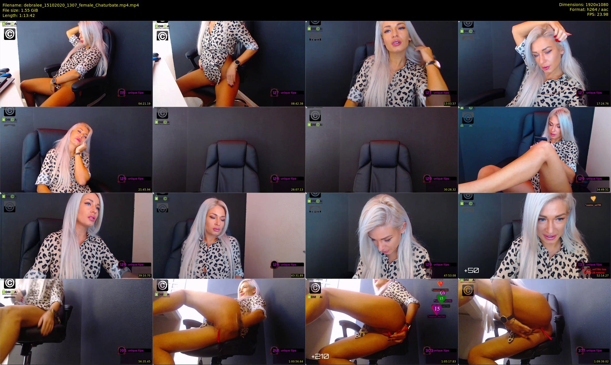 debralee — 74 minute Chaturbate female cam show recording, 1080p, Oct 15, 2020