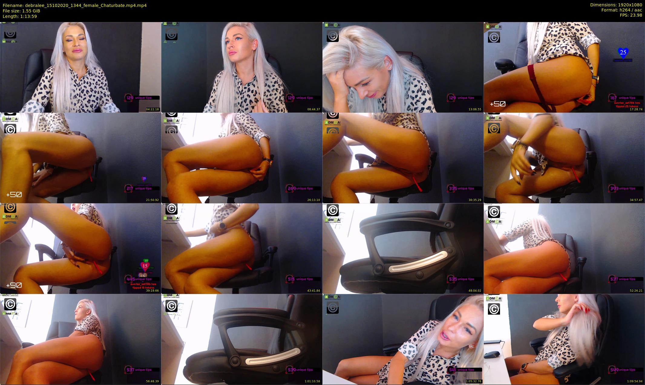 debralee — 74 minute Chaturbate female cam show recording, 1080p, Oct 15, 2020