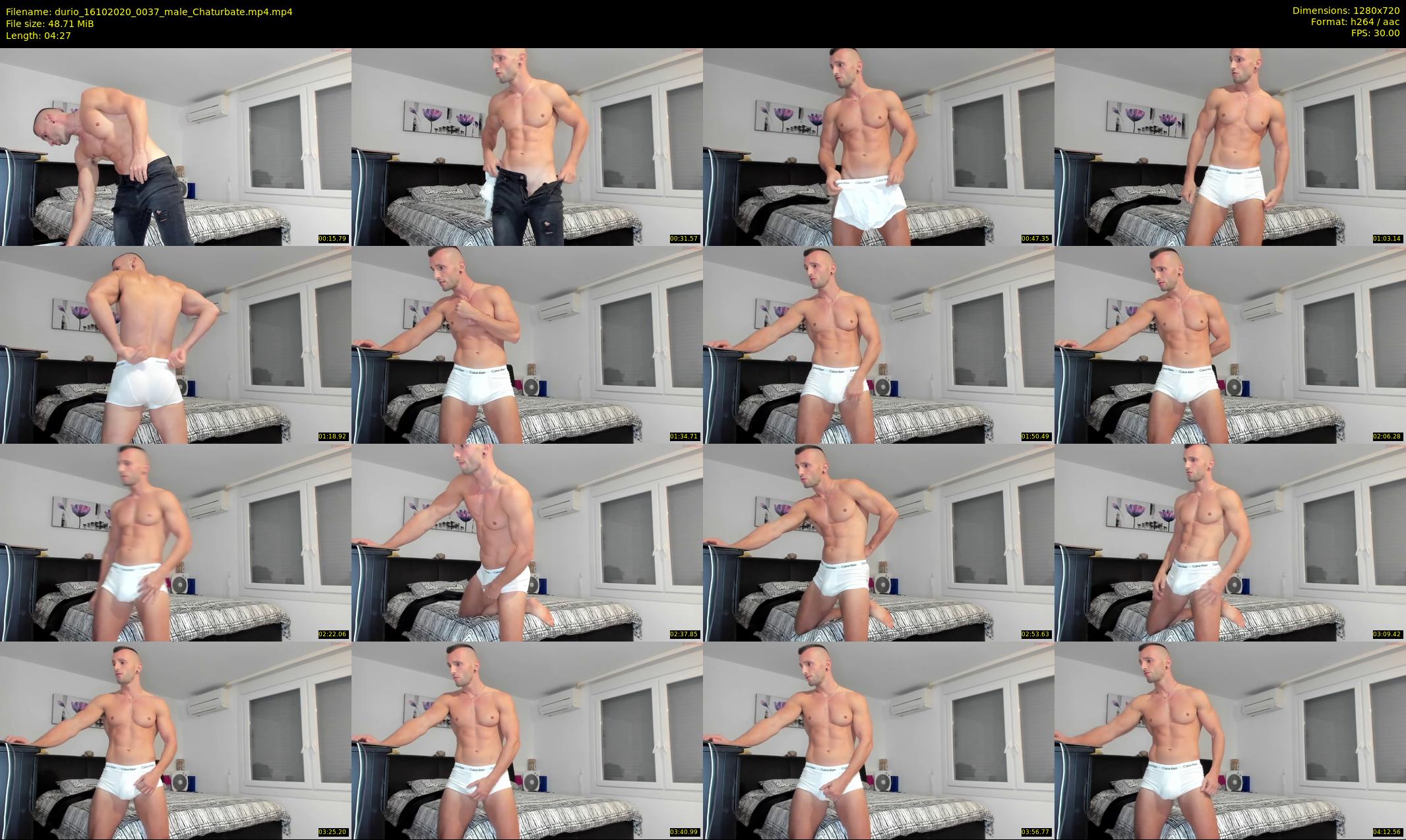 durio — 5 minute Chaturbate male cam show recording, 720p, Oct 16, 2020