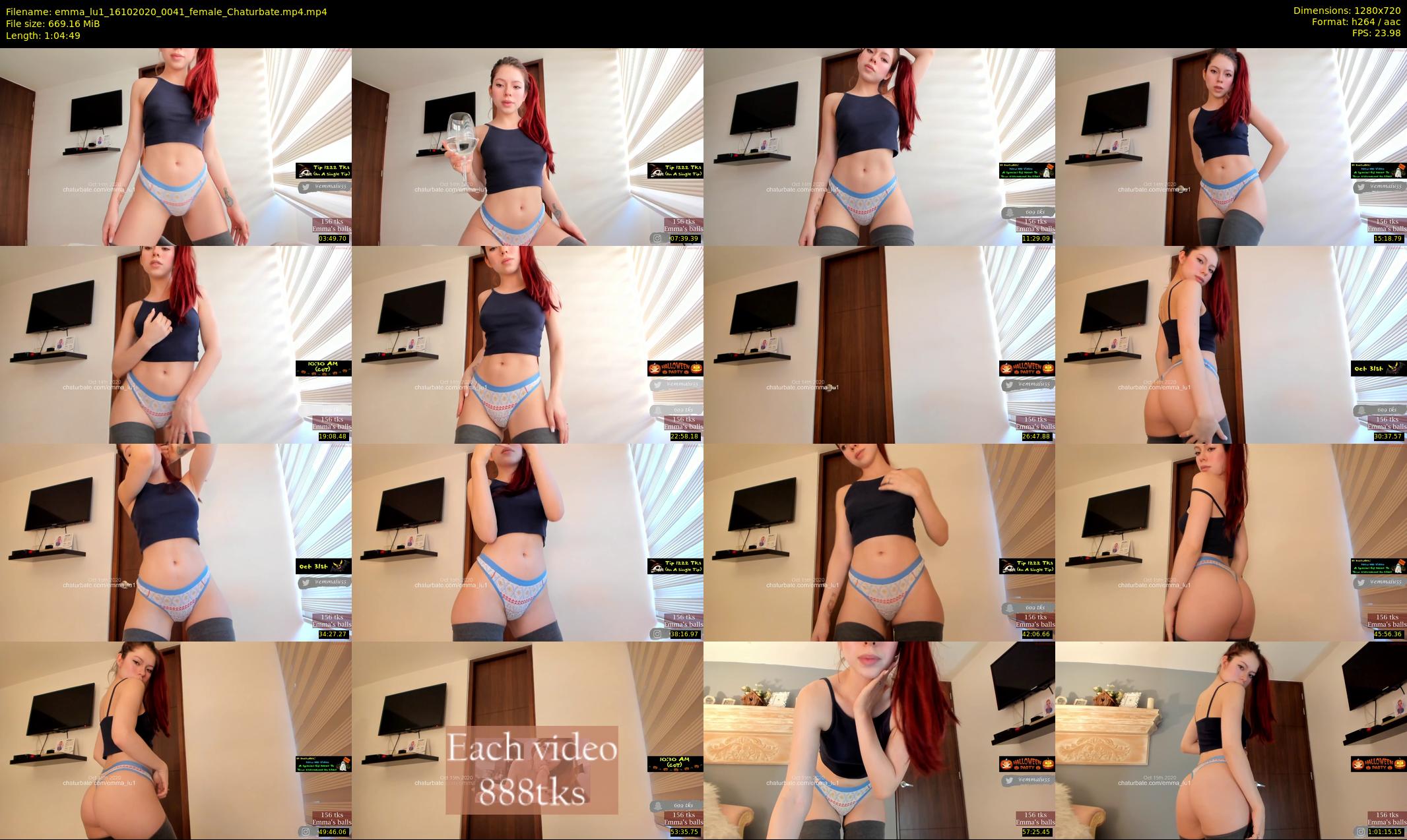emma_lu1 — 65 minute Chaturbate female cam show recording, 720p, Oct 16, 2020