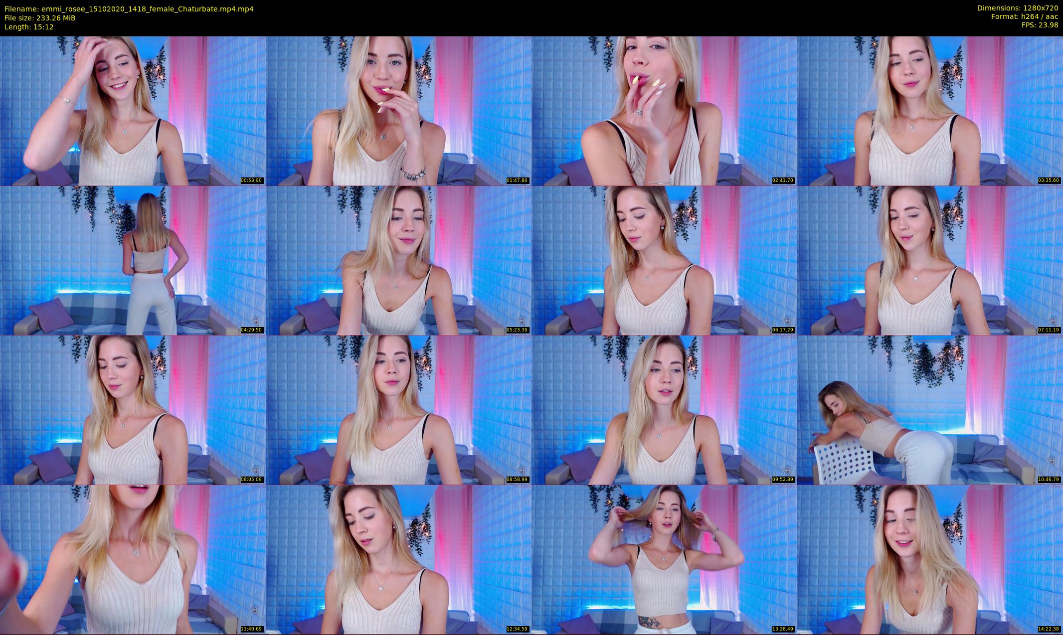 emmi_rosee — 16 minute Chaturbate female cam show recording, 720p, Oct 15, 2020