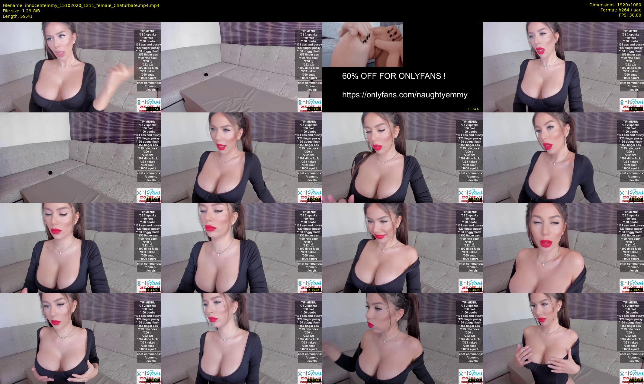 innocentemmy — 60 minute Chaturbate female cam show recording, 1080p, Oct 15, 2020