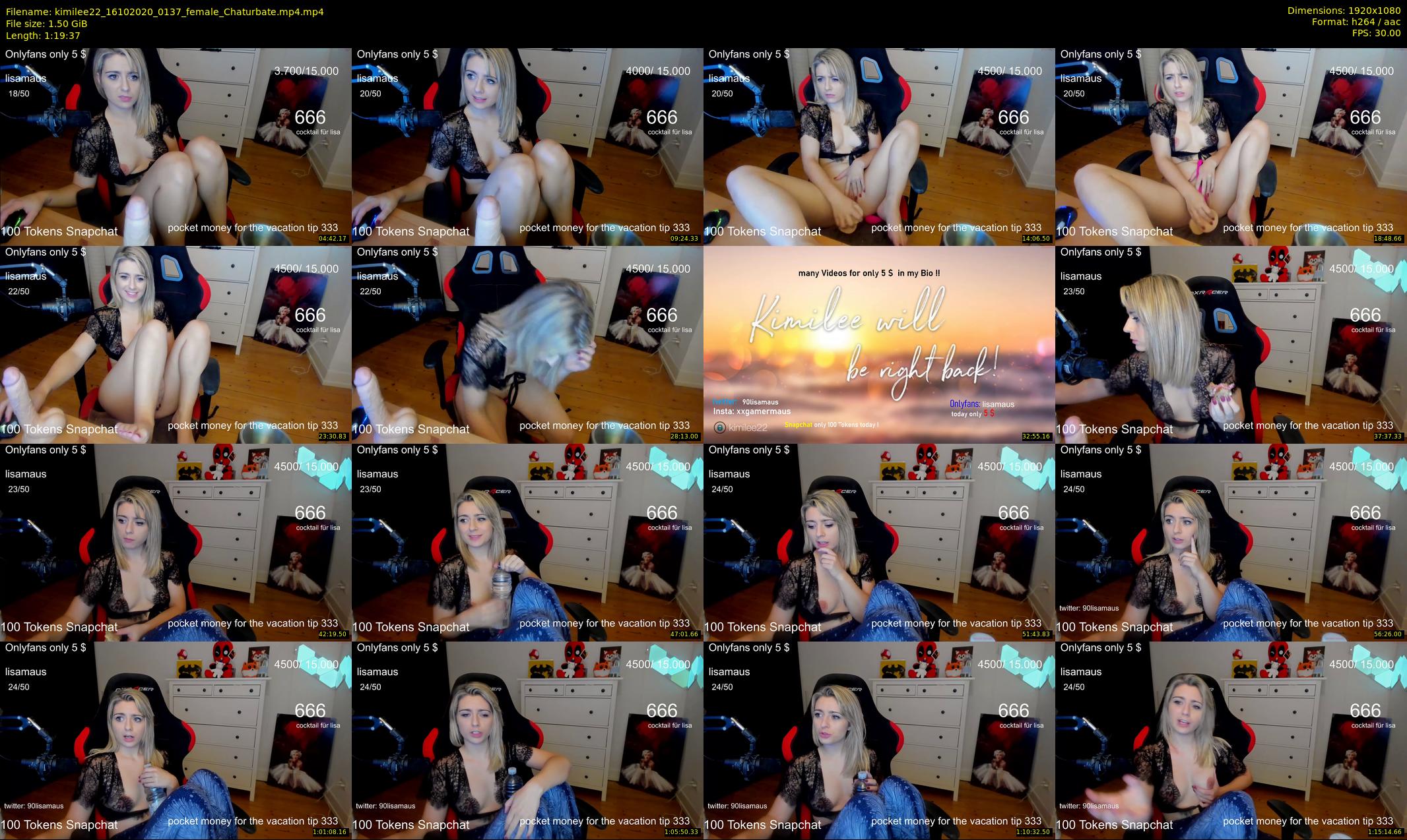 kimilee22 — 80 minute Chaturbate female cam show recording, 1080p, Oct 16, 2020