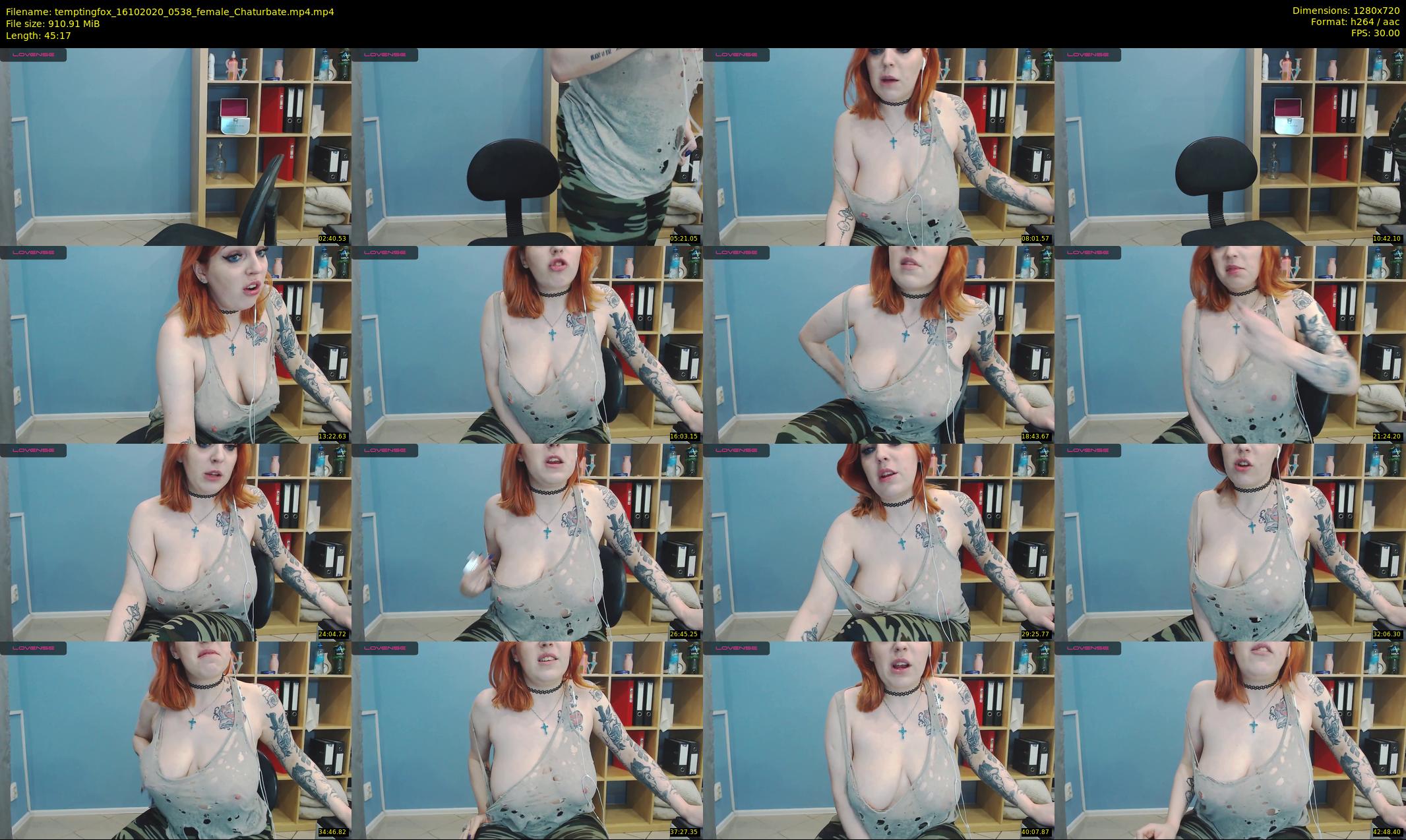 temptingfox — 46 minute Chaturbate female cam show recording, 720p, Oct 16, 2020