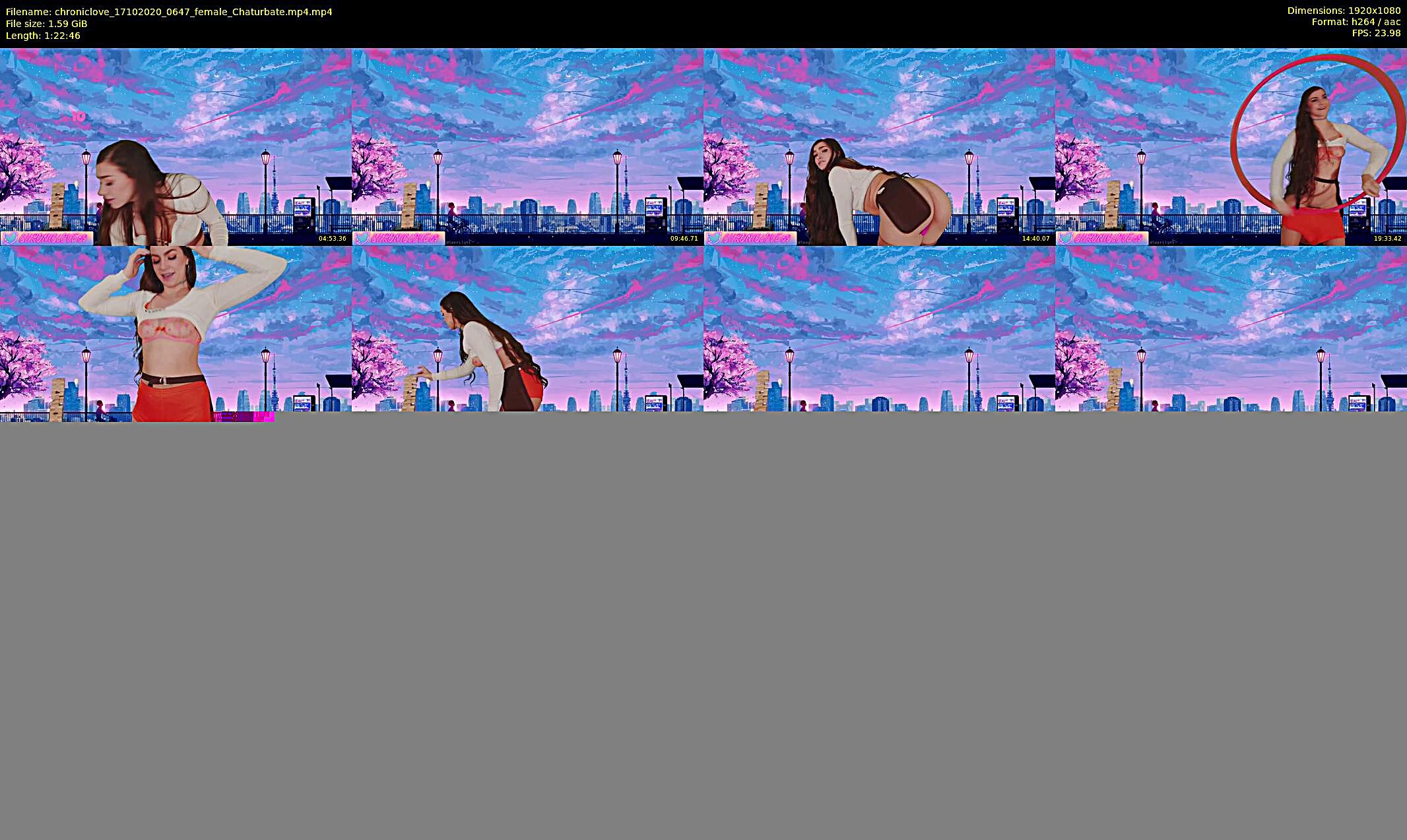 chroniclove — 83 minute Chaturbate female cam show recording, 1080p, Oct 17, 2020