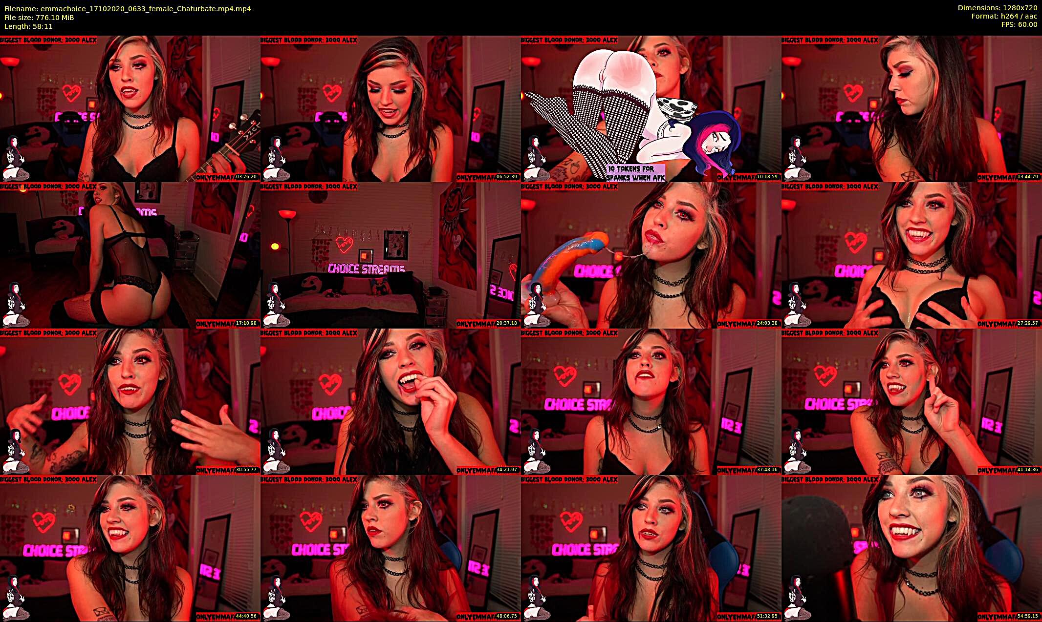 emmachoice — 59 minute Chaturbate female cam show recording, 720p, Oct 17, 2020