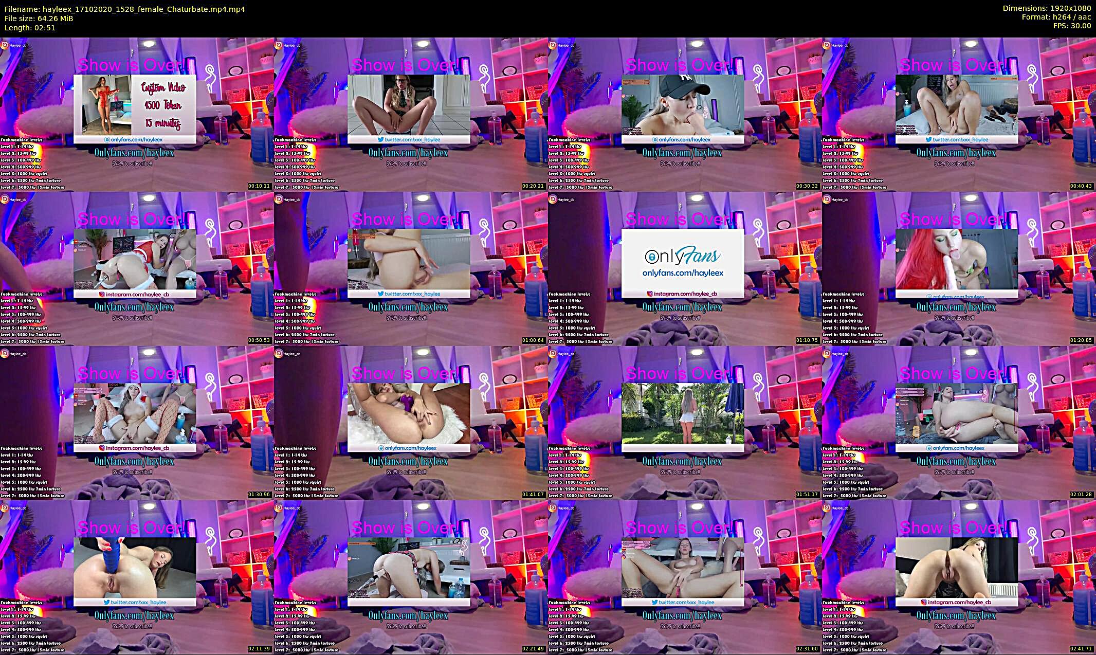 hayleex — 3 minute Chaturbate female cam show recording, 1080p, Oct 17, 2020
