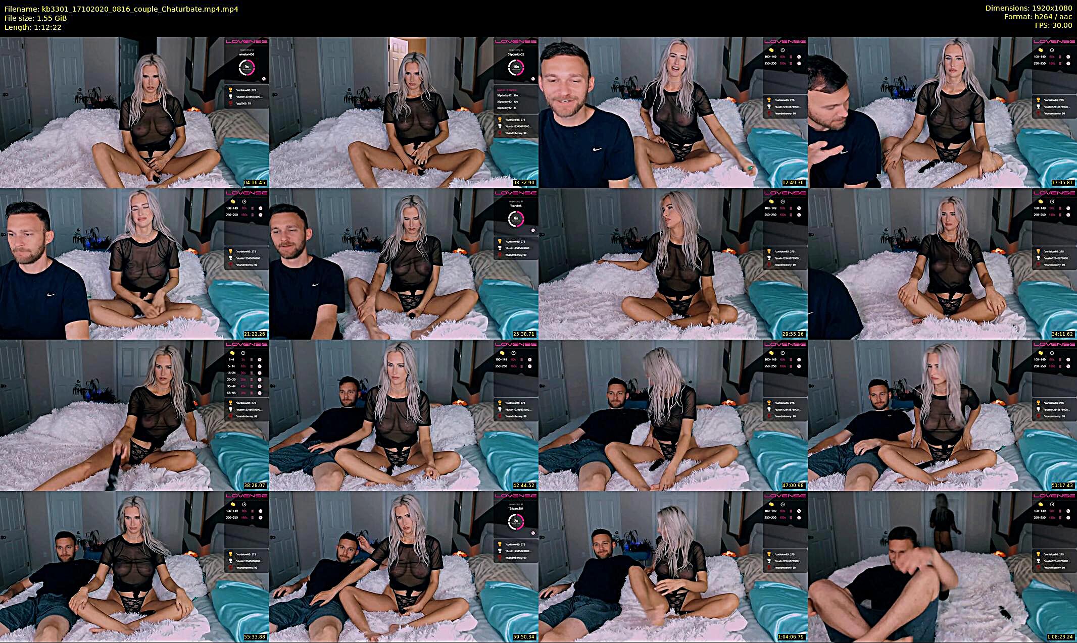 kb3301 — 73 minute Chaturbate couple cam show recording, 1080p, Oct 17, 2020