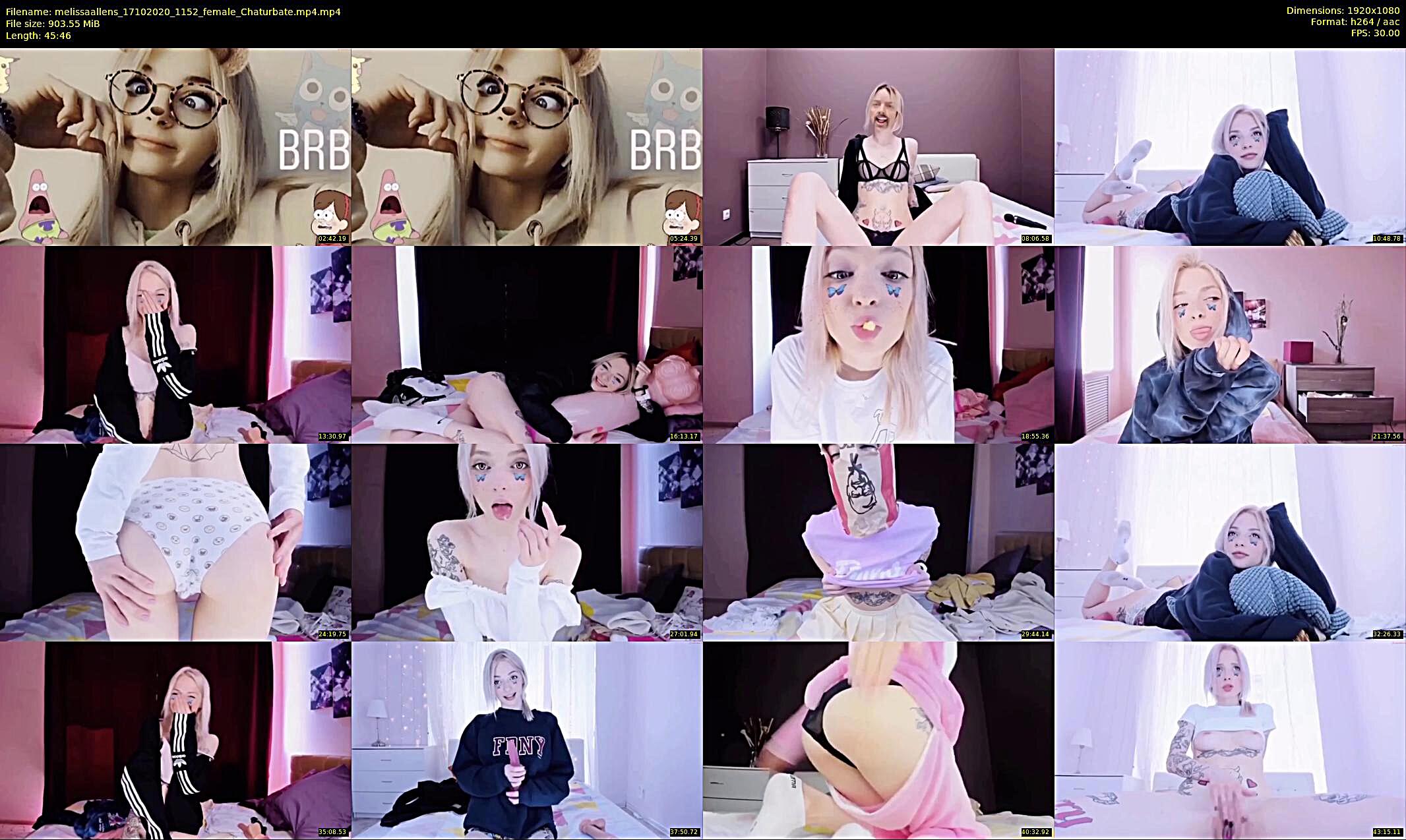 melissaallens — 46 minute Chaturbate female cam show recording, 1080p, Oct 17, 2020
