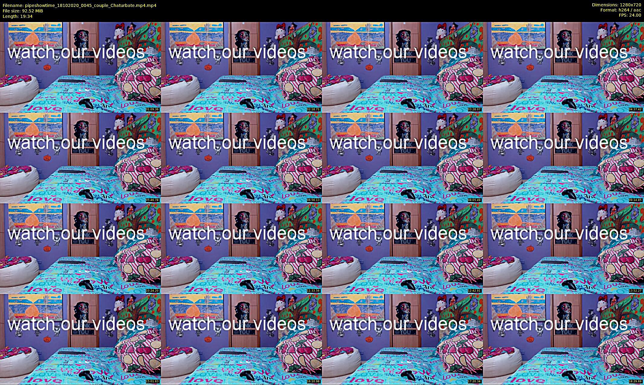 pipeshowtime — 20 minute Chaturbate couple cam show recording, 720p, Oct 18, 2020