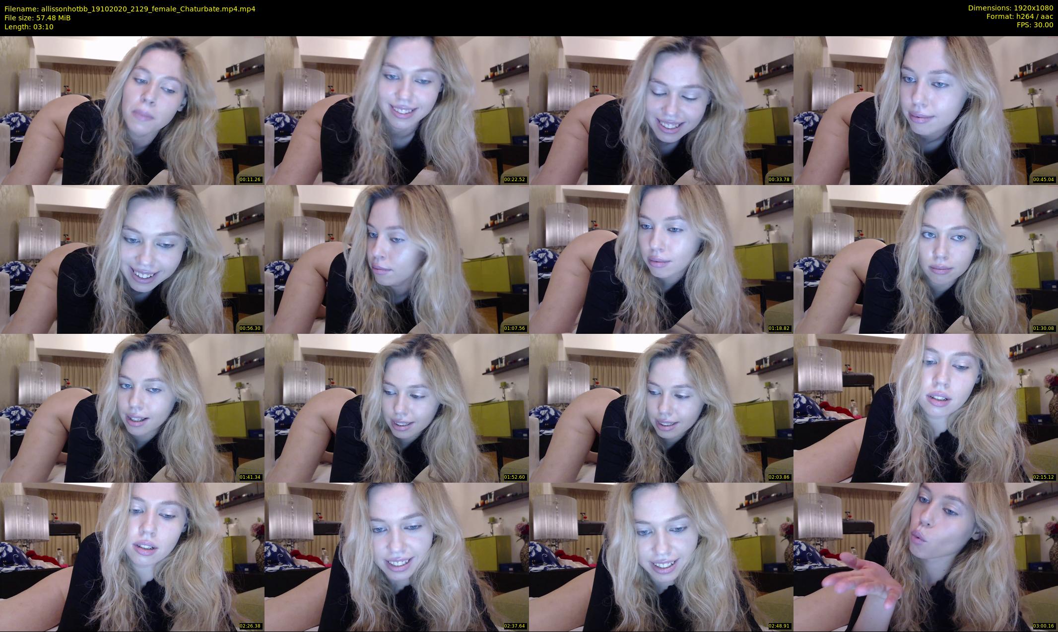 allissonhotbb — 4 minute Chaturbate female cam show recording, 1080p, Oct 19, 2020