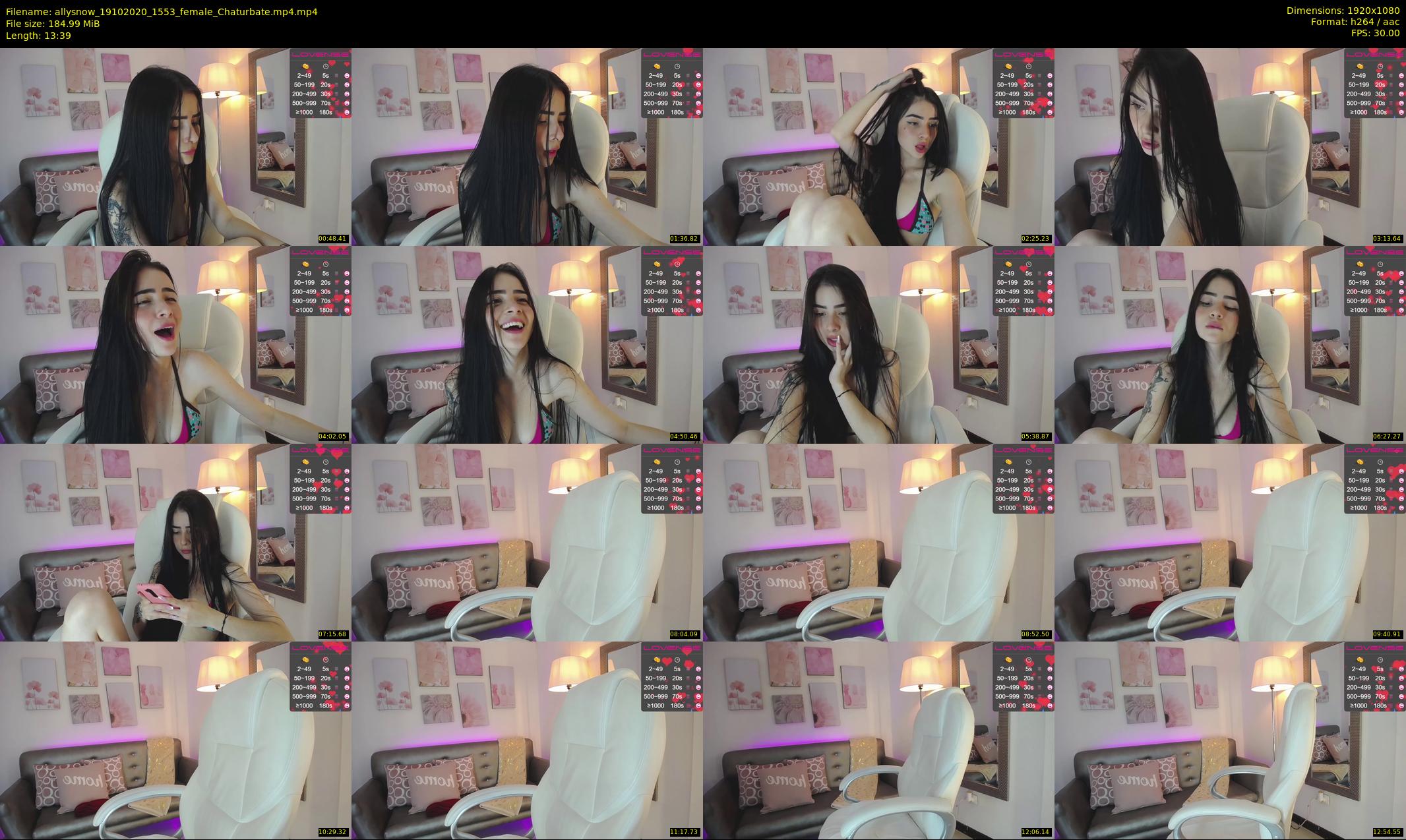 allysnow — 14 minute Chaturbate female cam show recording, 1080p, Oct 19, 2020