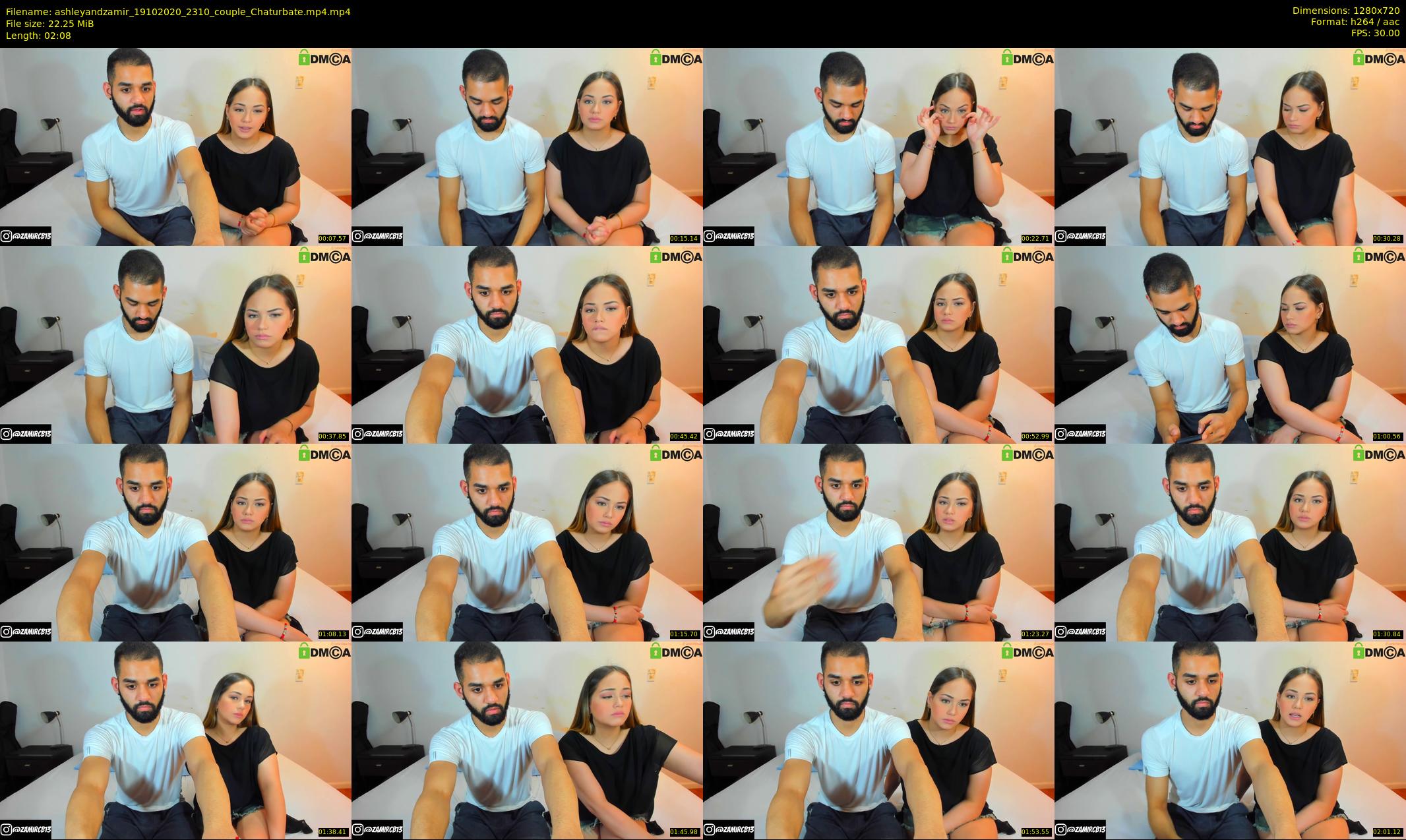 ashleyandzamir — 3 minute Chaturbate couple cam show recording, 720p, Oct 19, 2020