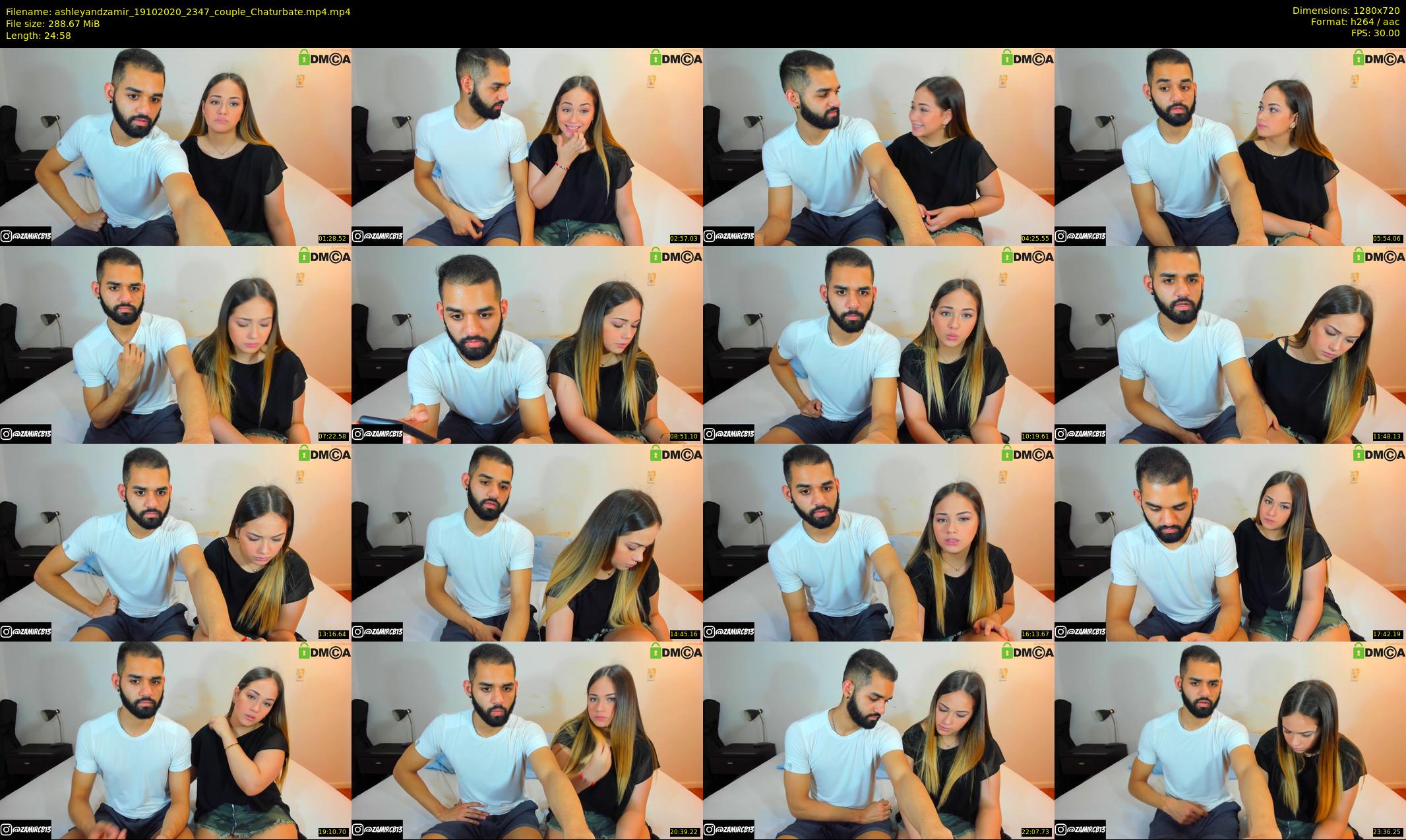 ashleyandzamir — 25 minute Chaturbate couple cam show recording, 720p, Oct 19, 2020