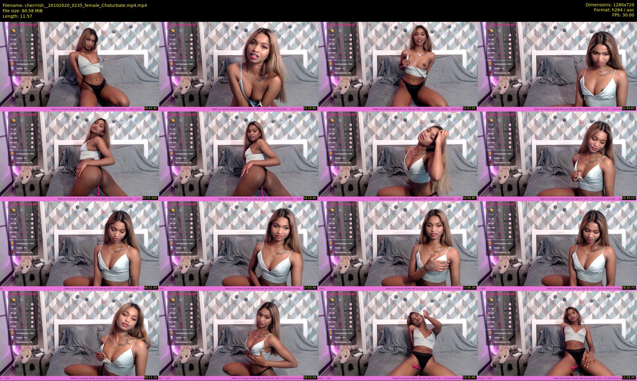 cherrrish_ — 12 minute Chaturbate female cam show recording, 720p, Oct 20, 2020