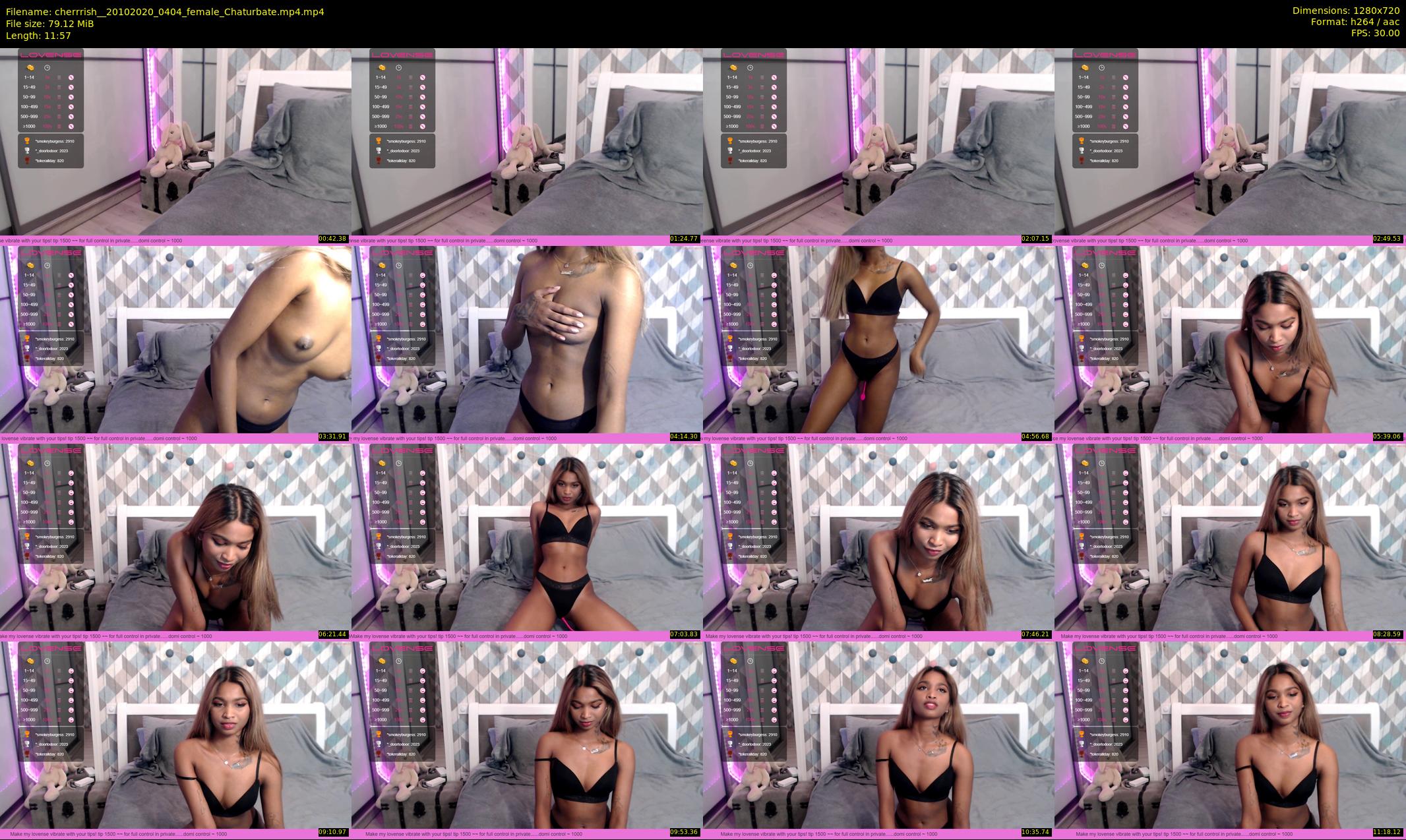 cherrrish_ — 12 minute Chaturbate female cam show recording, 720p, Oct 20, 2020