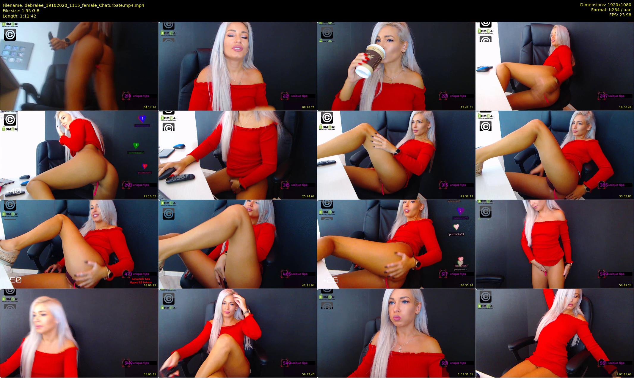 debralee — 72 minute Chaturbate female cam show recording, 1080p, Oct 19, 2020