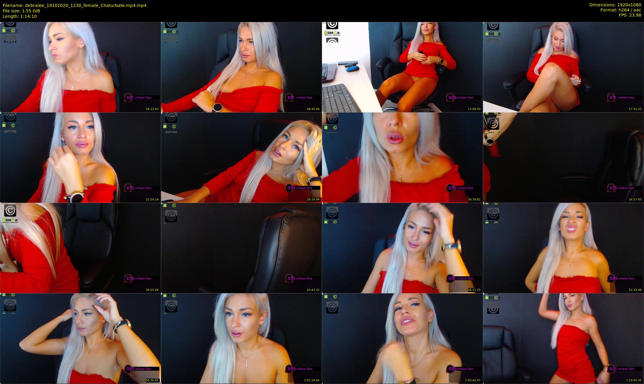 debralee — 75 minute Chaturbate female cam show recording, 1080p, Oct 19, 2020