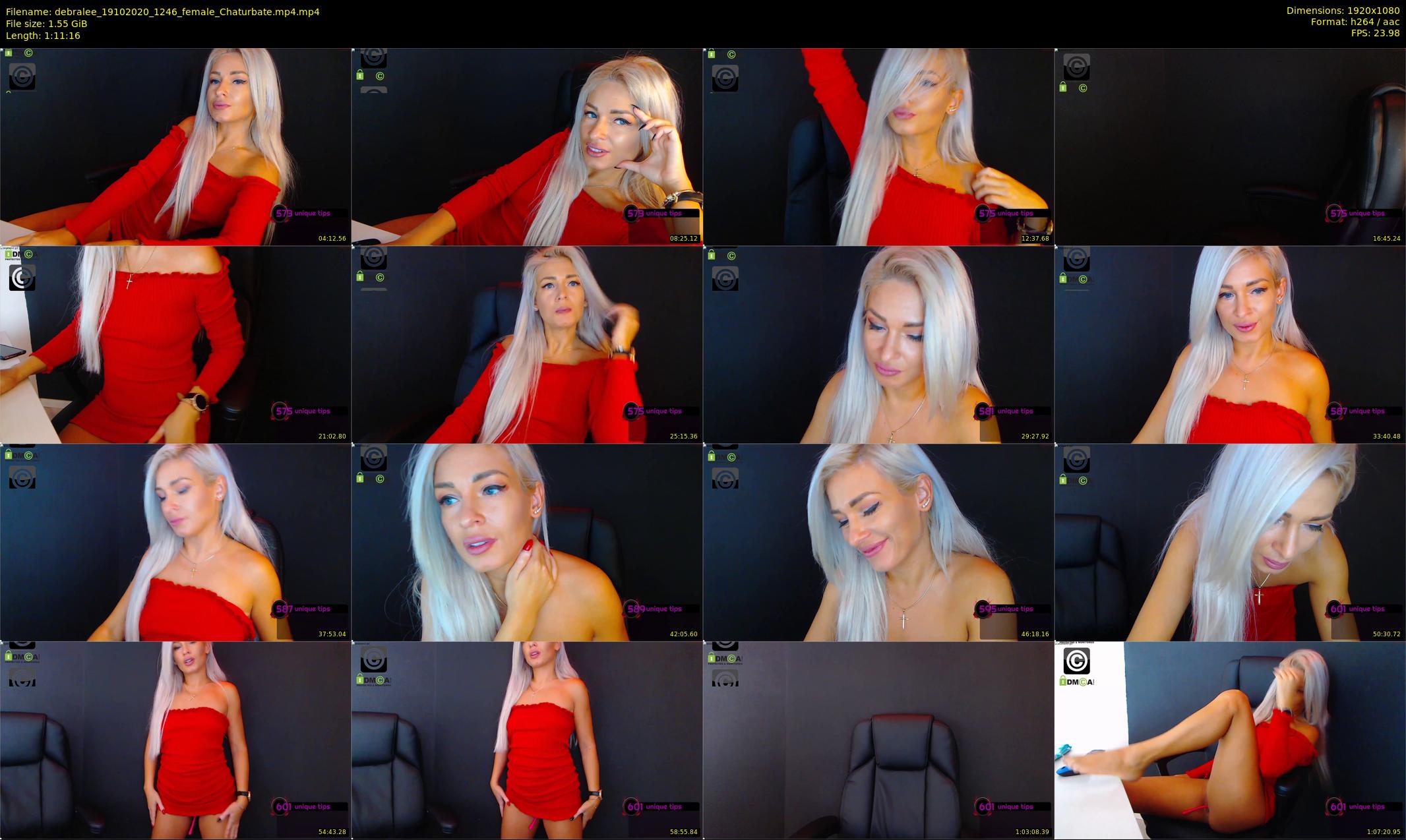 debralee — 72 minute Chaturbate female cam show recording, 1080p, Oct 19, 2020