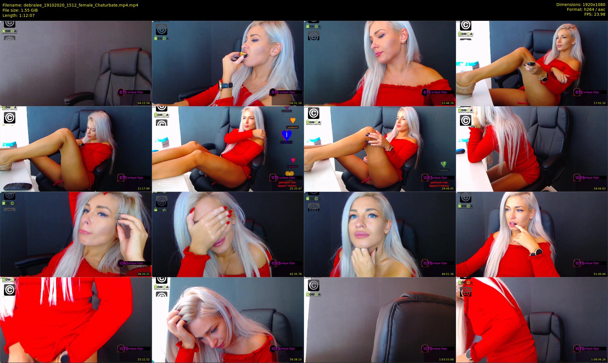 debralee — 73 minute Chaturbate female cam show recording, 1080p, Oct 19, 2020