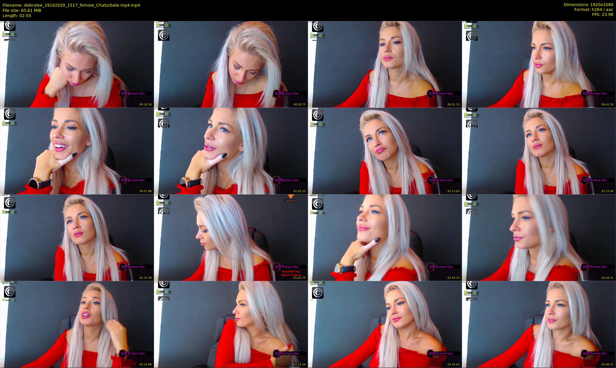 debralee — 3 minute Chaturbate female cam show recording, 1080p, Oct 19, 2020