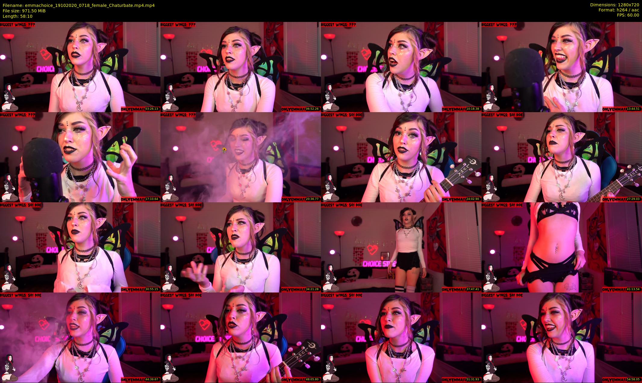 emmachoice — 59 minute Chaturbate female cam show recording, 720p, Oct 19, 2020