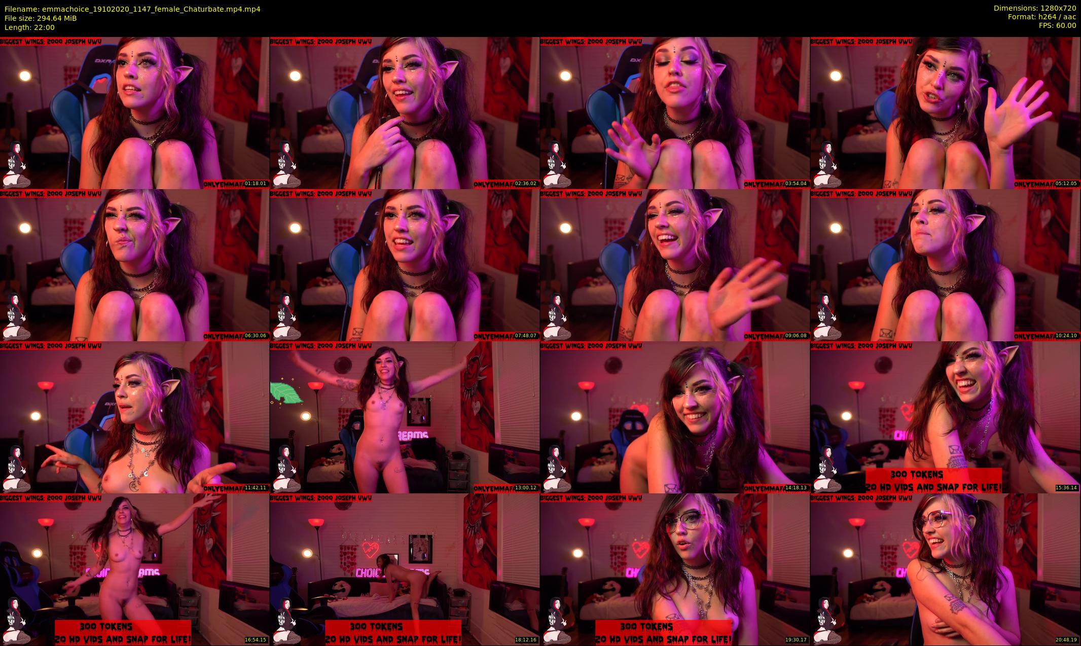 emmachoice — 22 minute Chaturbate female cam show recording, 720p, Oct 19, 2020