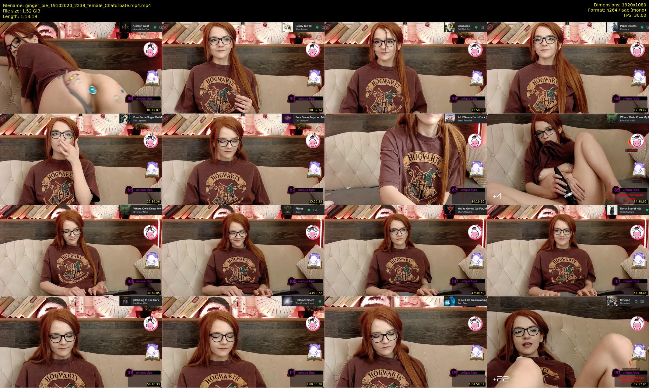 ginger_pie — 74 minute Chaturbate female cam show recording, 1080p, Oct 19, 2020