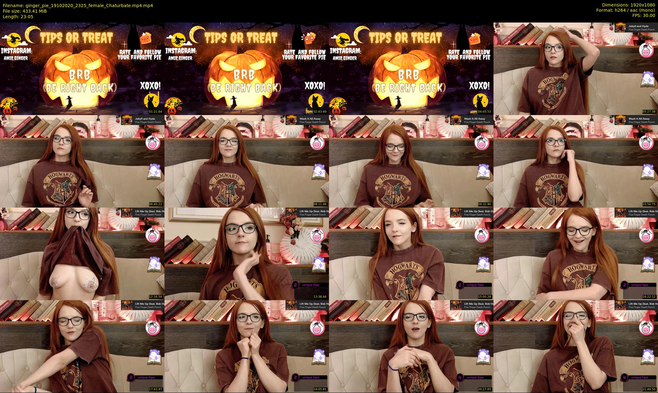 ginger_pie — 24 minute Chaturbate female cam show recording, 1080p, Oct 19, 2020