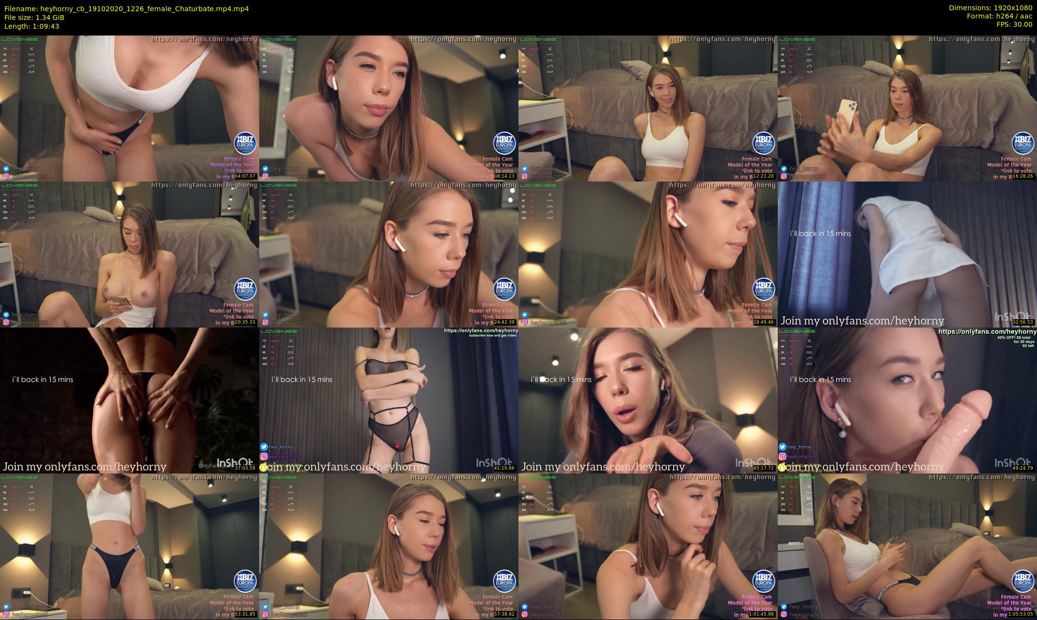 heyhorny_cb — 70 minute Chaturbate couple cam show recording, 1080p, Oct 19, 2020