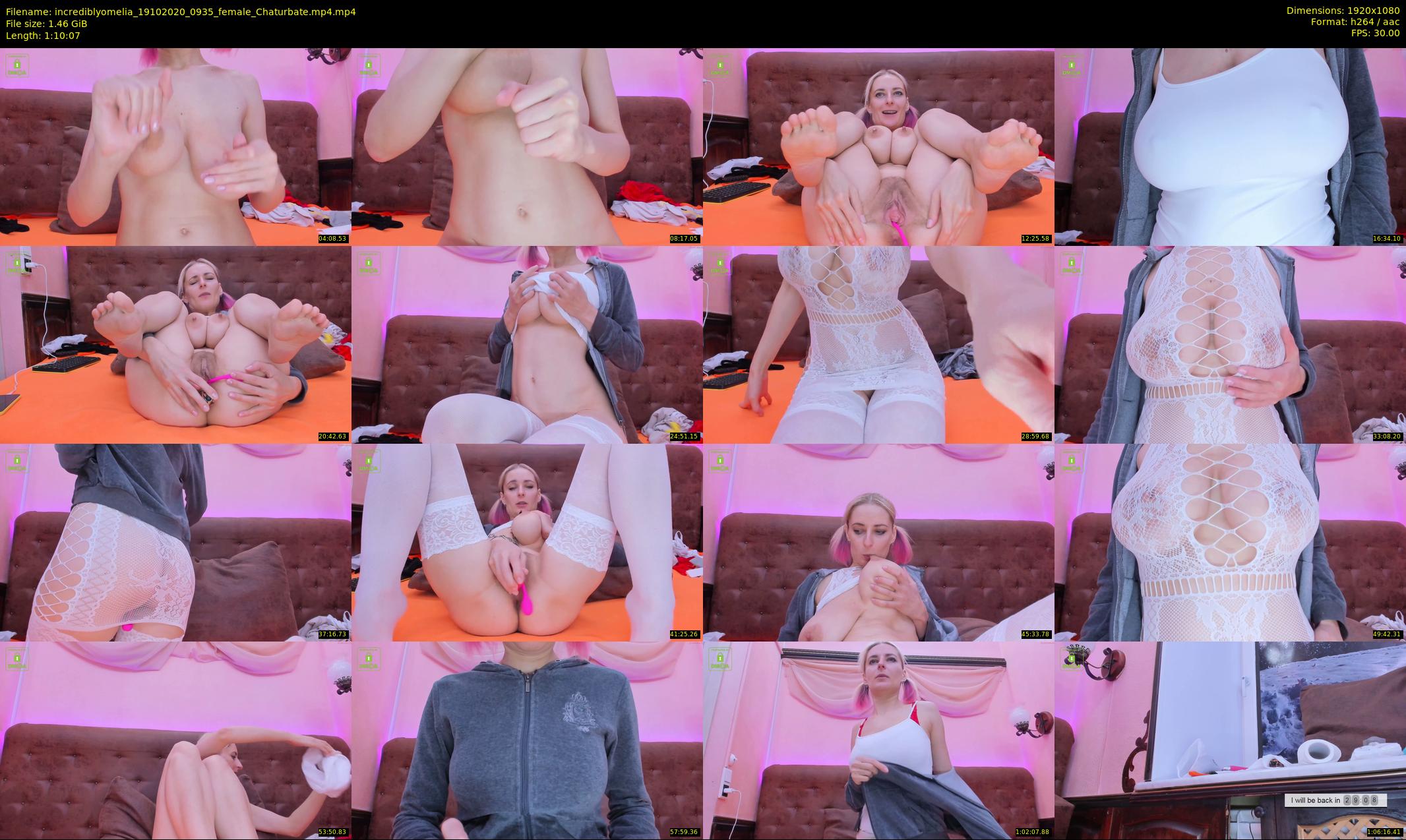 incrediblyomelia — 71 minute Chaturbate female cam show recording, 1080p, Oct 19, 2020