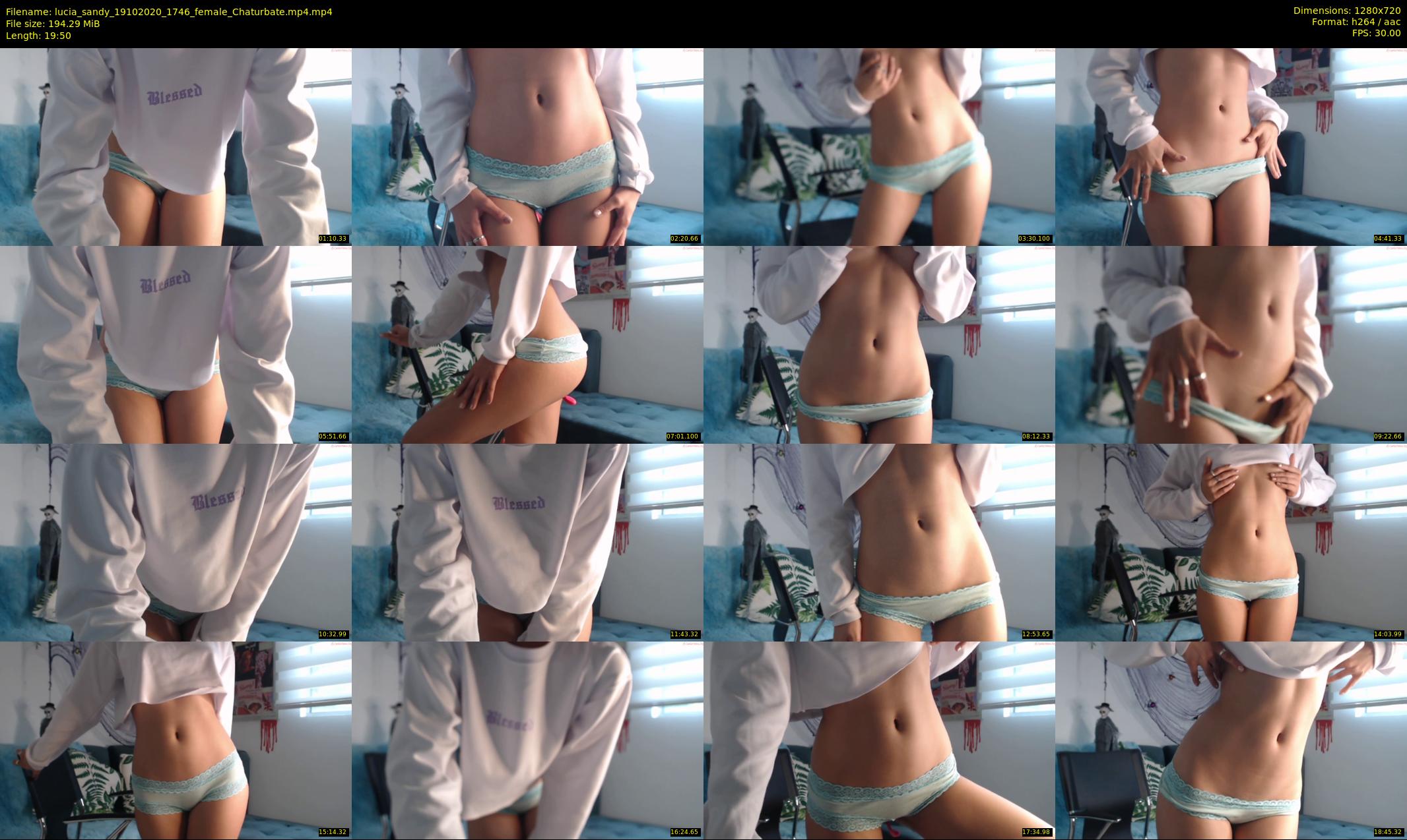 lucia_sandy — 20 minute Chaturbate female cam show recording, 720p, Oct 19, 2020