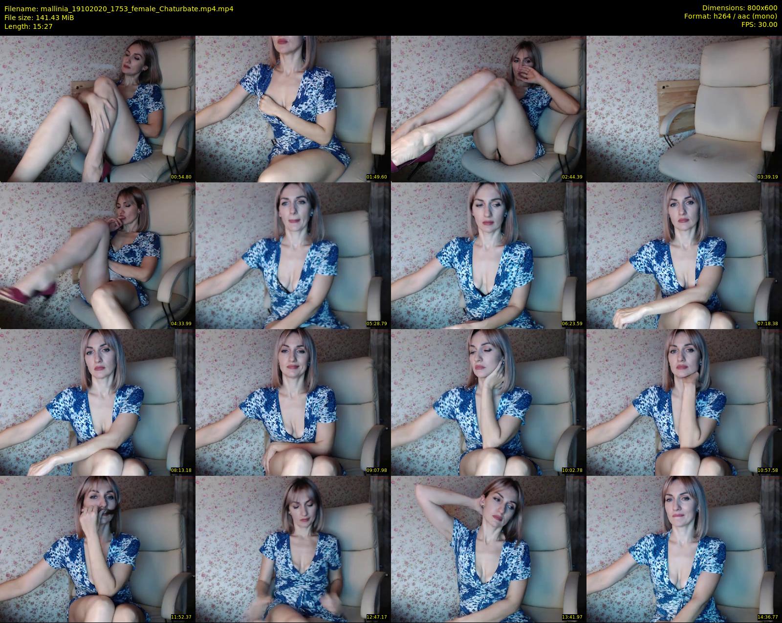 mallinia — 16 minute Chaturbate female cam show recording, 480p, Oct 19, 2020