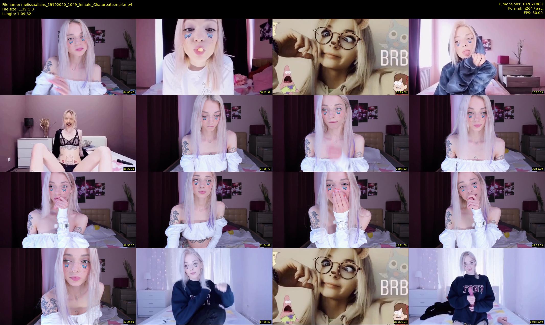 melissaallens — 70 minute Chaturbate female cam show recording, 1080p, Oct 19, 2020