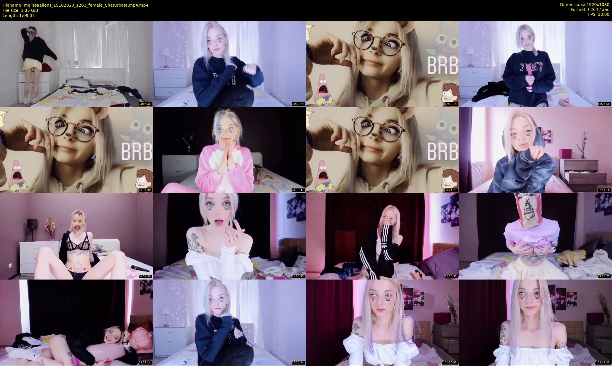 melissaallens — 70 minute Chaturbate female cam show recording, 1080p, Oct 19, 2020