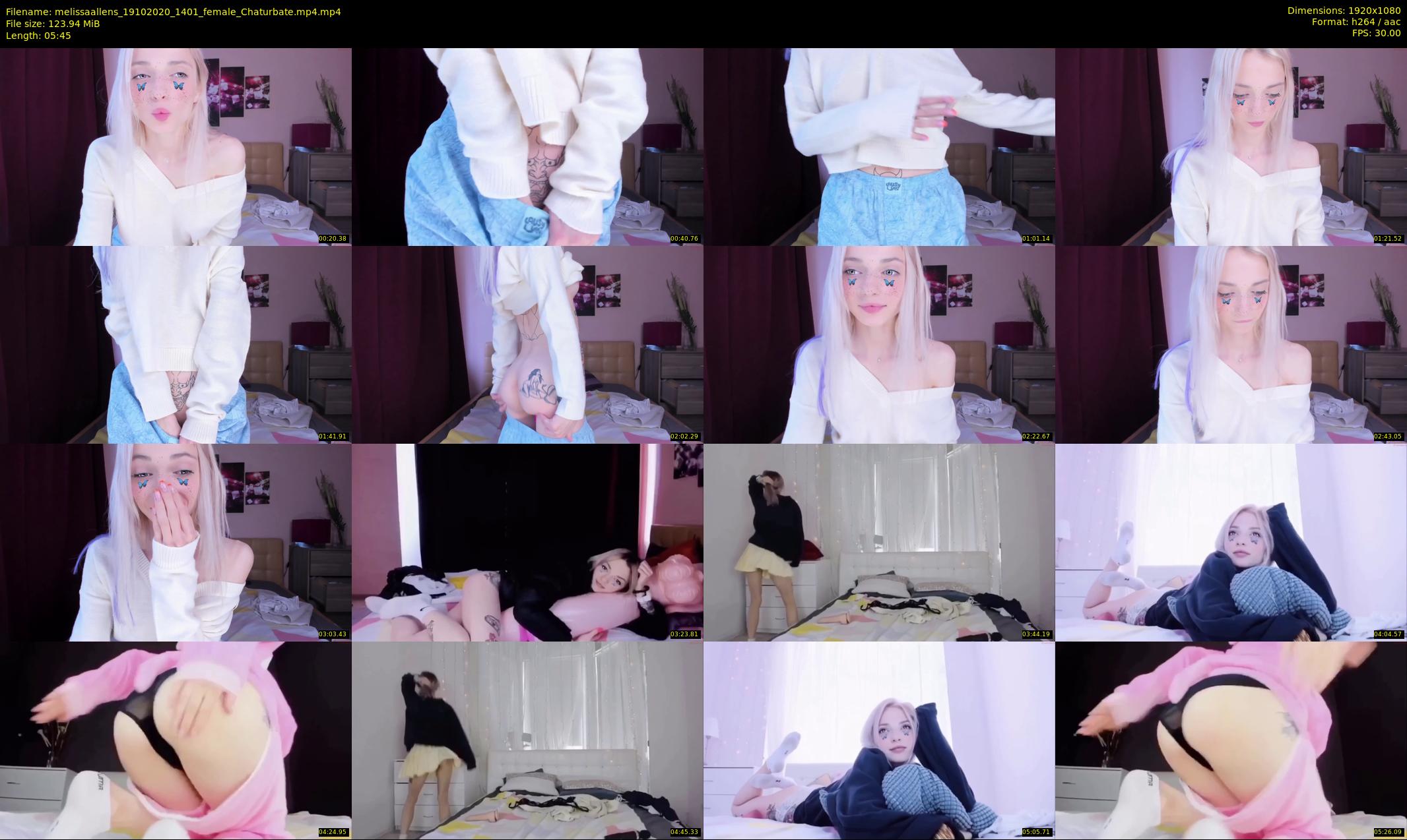 melissaallens — 6 minute Chaturbate female cam show recording, 1080p, Oct 19, 2020