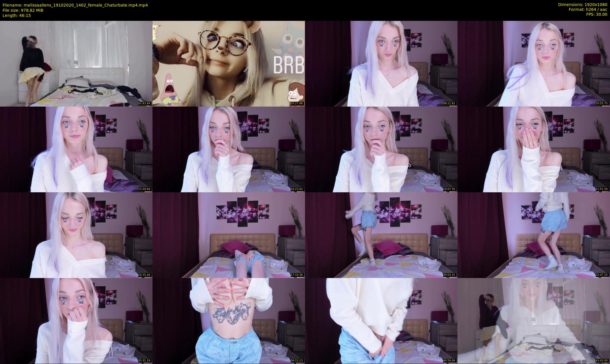 melissaallens — 47 minute Chaturbate female cam show recording, 1080p, Oct 19, 2020